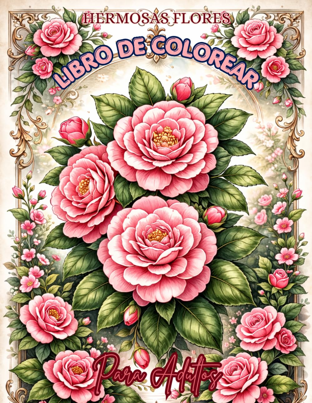 ler totalmente Hermosas Flores – Libro de Colorear para Adultos: 40 preciosas ilustraciones florales para relajarse, reducir el estrés y disfrutar del arte de colorear (Spanish Edition)