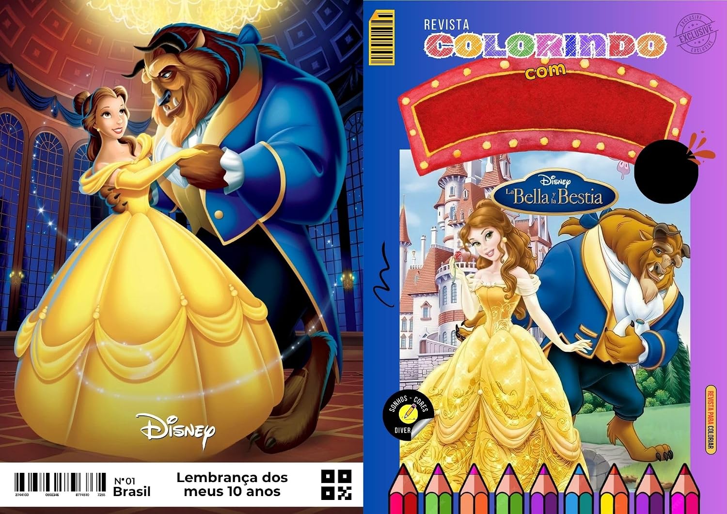 Livro de colorir: A Bela e a Fera baixar livro de graça