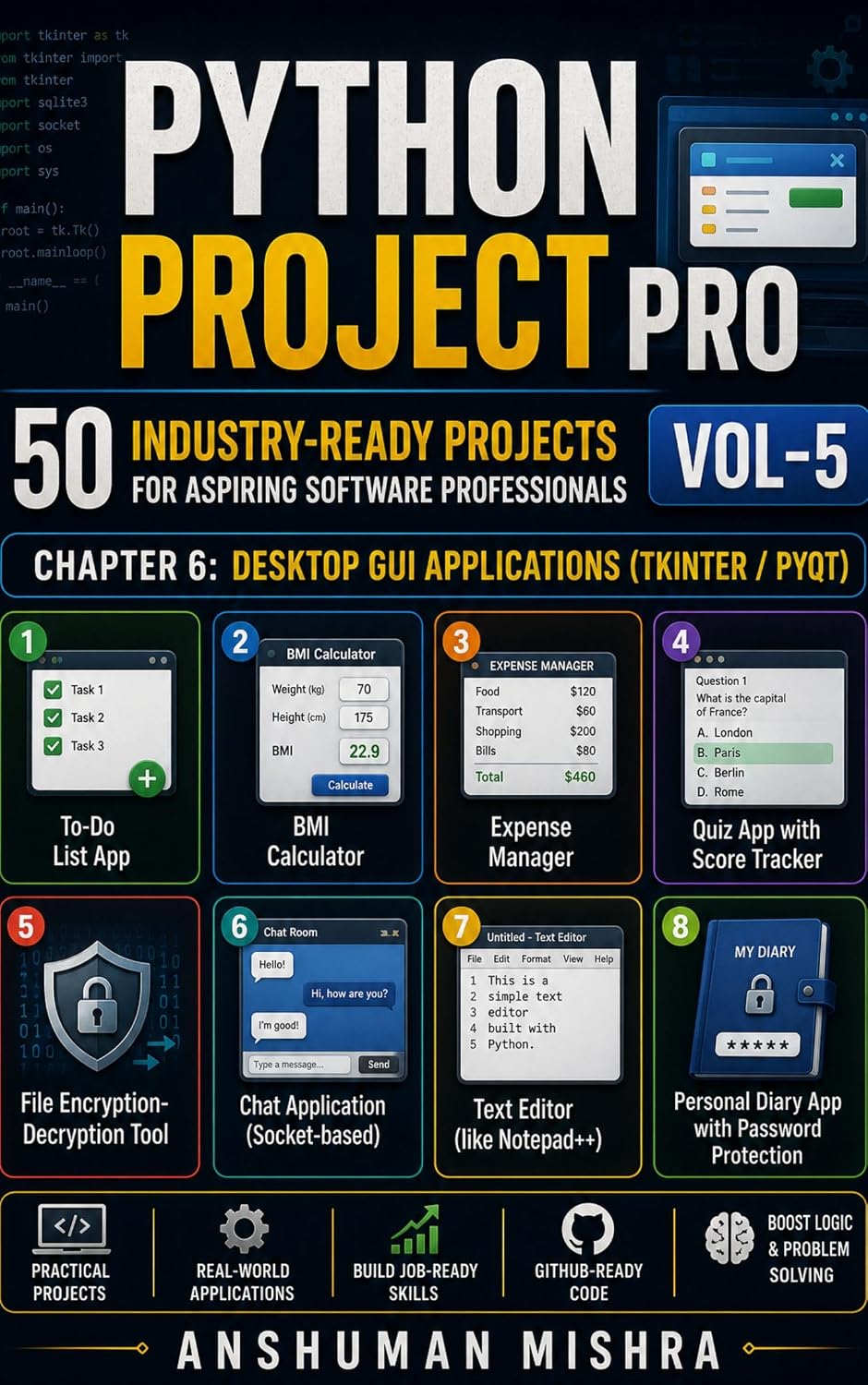 ler totalmente Python project pro VOL-5: 50 industry-ready projects for aspiring software professionals (English Edition)