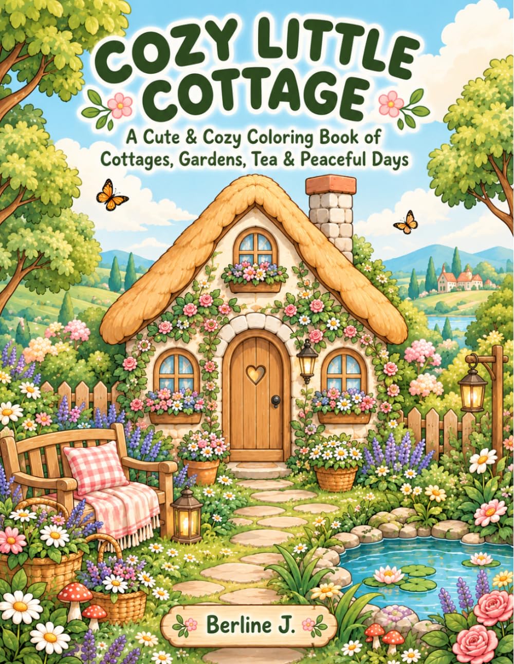 COZY LITTLE COTTAGE: A Cute & Cozy Coloring Book of Cottages, Gardens, Tea & Peaceful Days baixar livro de graça