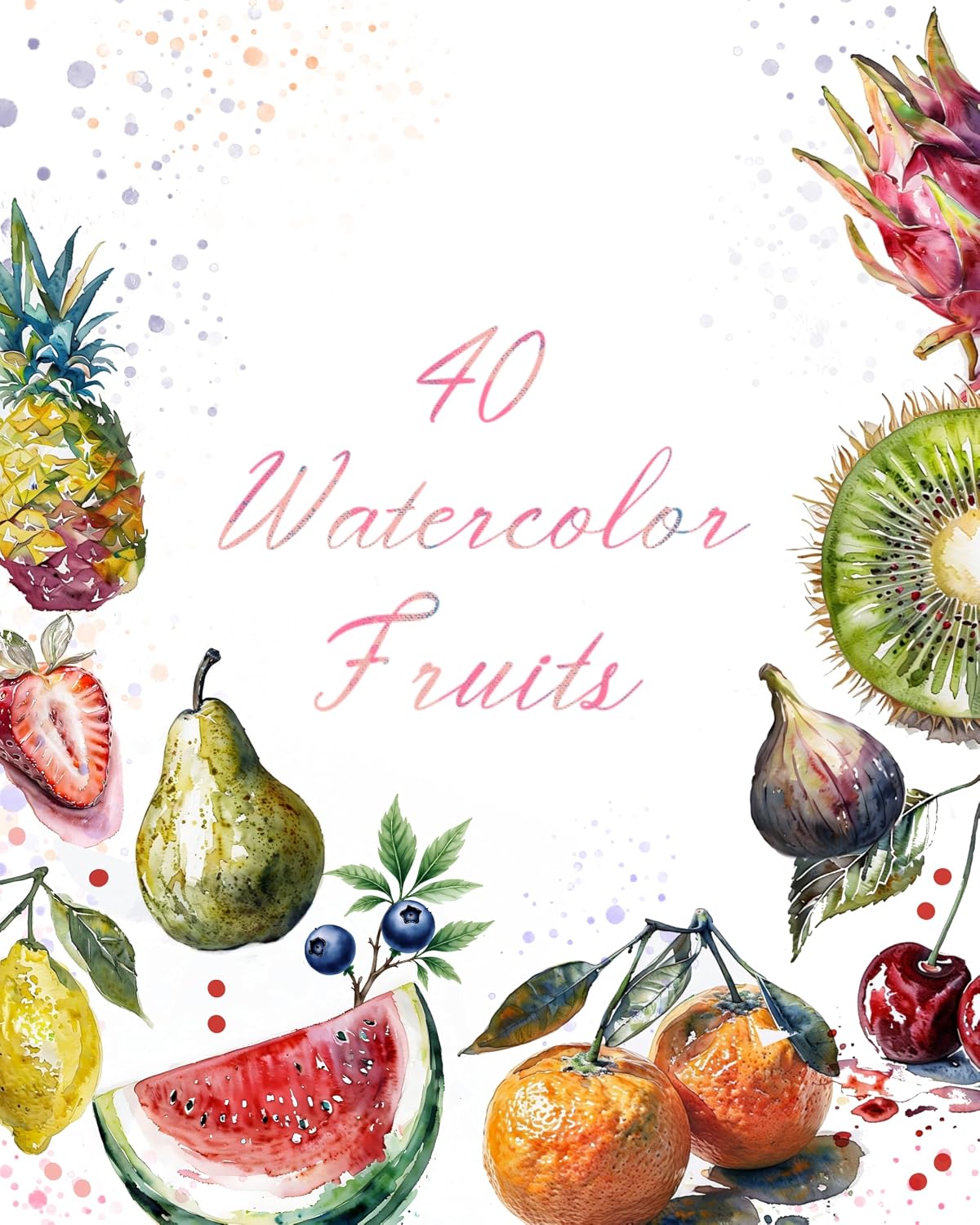 ler totalmente 40 Watercolor Fruits (English Edition)