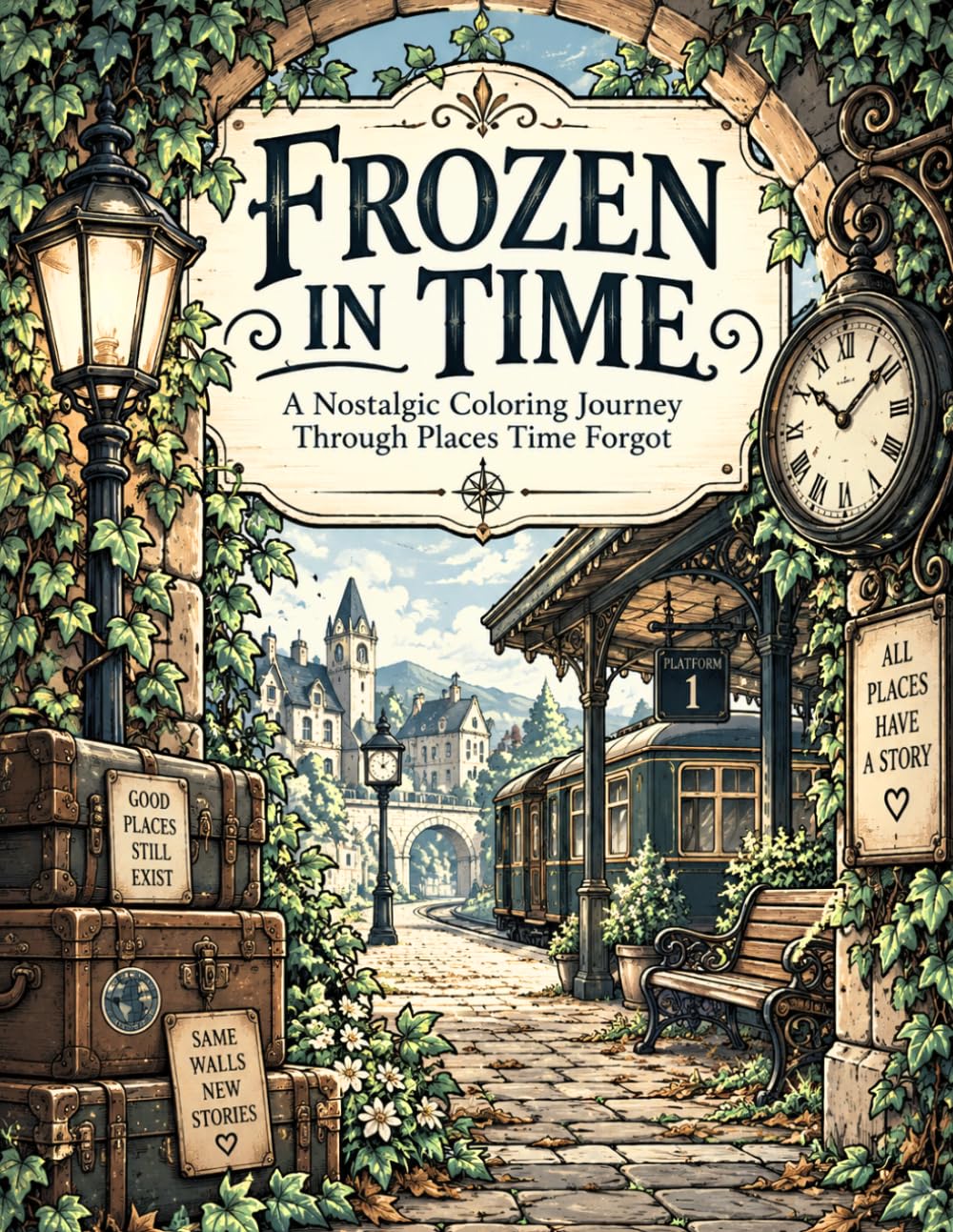 FROZEN IN TIME: A Nostalgic Coloring Journey Through Places Time Forgot baixar o livro de graça