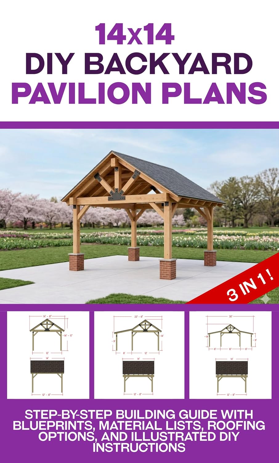 14-Foot DIY Backyard Pavilion Plans: 3-in-1 Step-by-Step Building Guide for 14x14, 14x22, and 14x30 Outdoor Shelters with Blueprints, Material Lists, and Roofing Options (English Edition) baixar o livro de graça