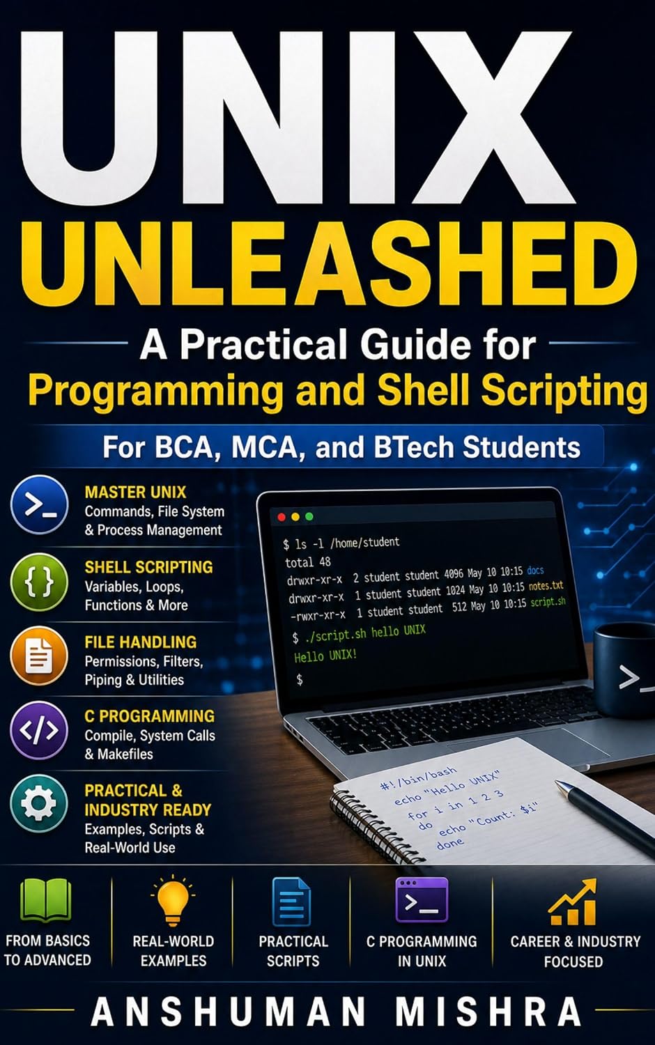 UNIX Unleashed: A Practical Guide for Programming and Shell Scripting (C/C++ data structure) (English Edition)