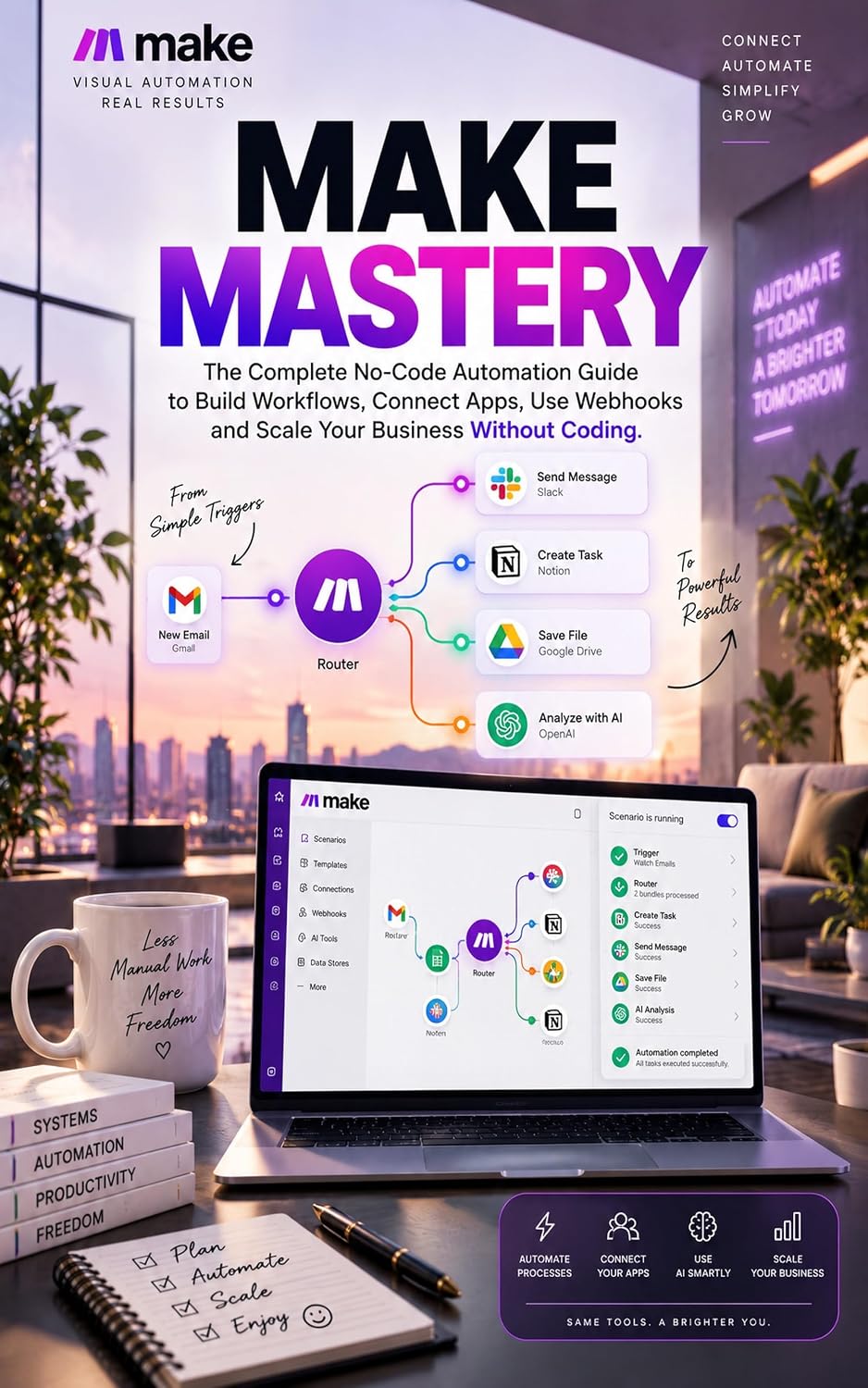 Make Mastery: The Complete No-Code Automation Guide to Build Workflows, Connect Apps, Use Webhooks and Scale Your Business Without Coding (AI Creator Pro Series Book 55) (English Edition) baixar livro de graça
