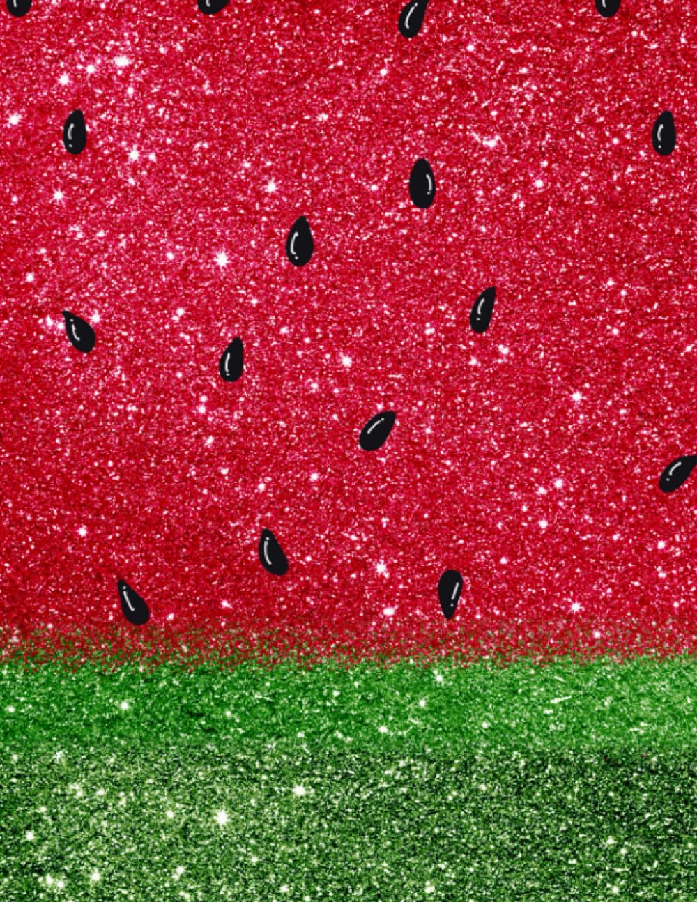 ler totalmente Watermelon Graph Paper Notebook: 8.5 X 11 Quad Ruled Journal For Taking Notes, Drawing Graphs, And Diagrams, Slice Of Watermelon Glitter Cover - 5 Squares/inch Grid Paper