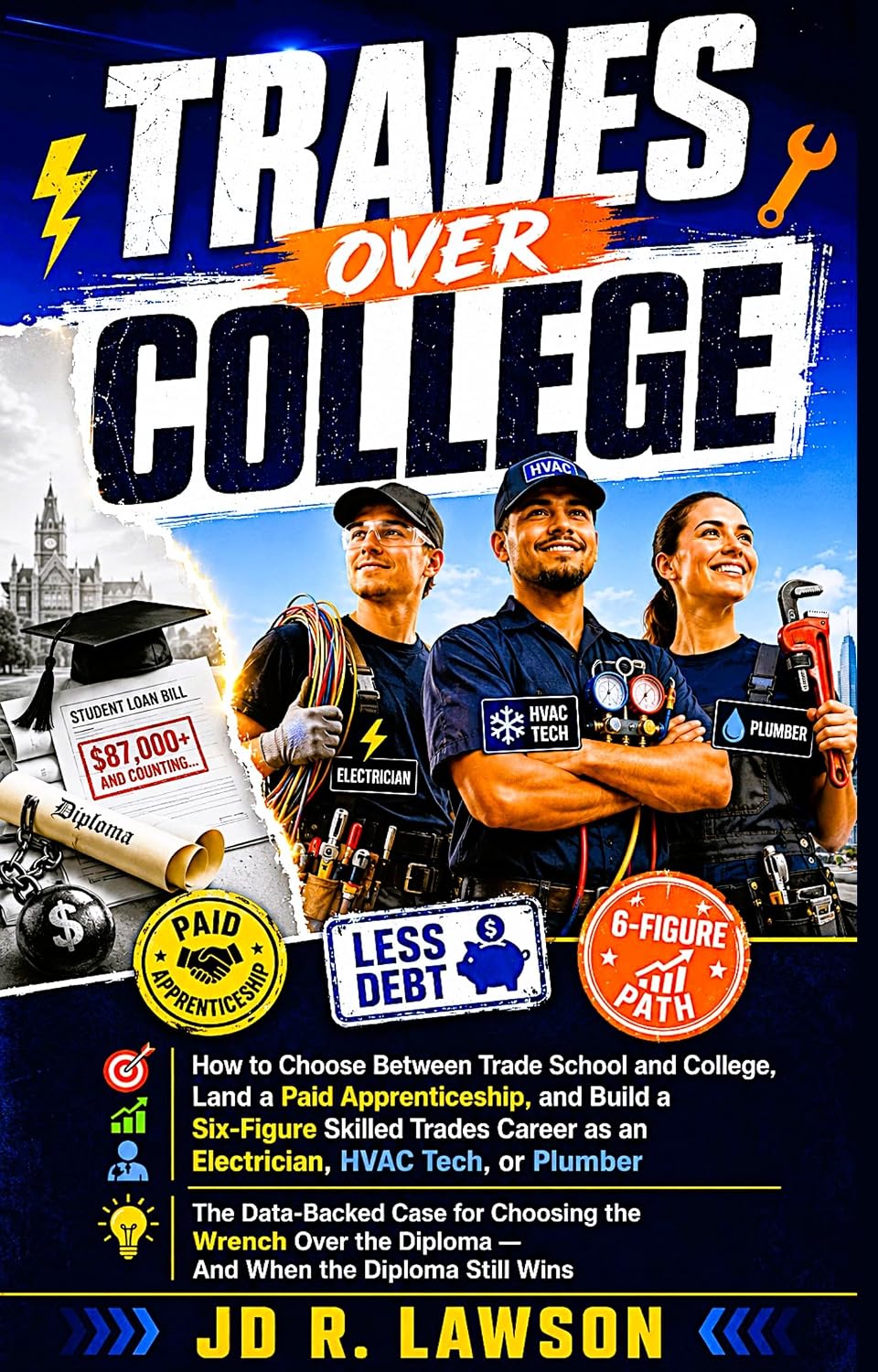 TRADES OVER COLLEGE: How to Choose Between Trade School and College, Land a Paid Apprenticeship, and Build a Six-Figure Skilled Trades Career as an Electrician, HVAC Tech, or Plumber (English Edition) baixar o livro de graça