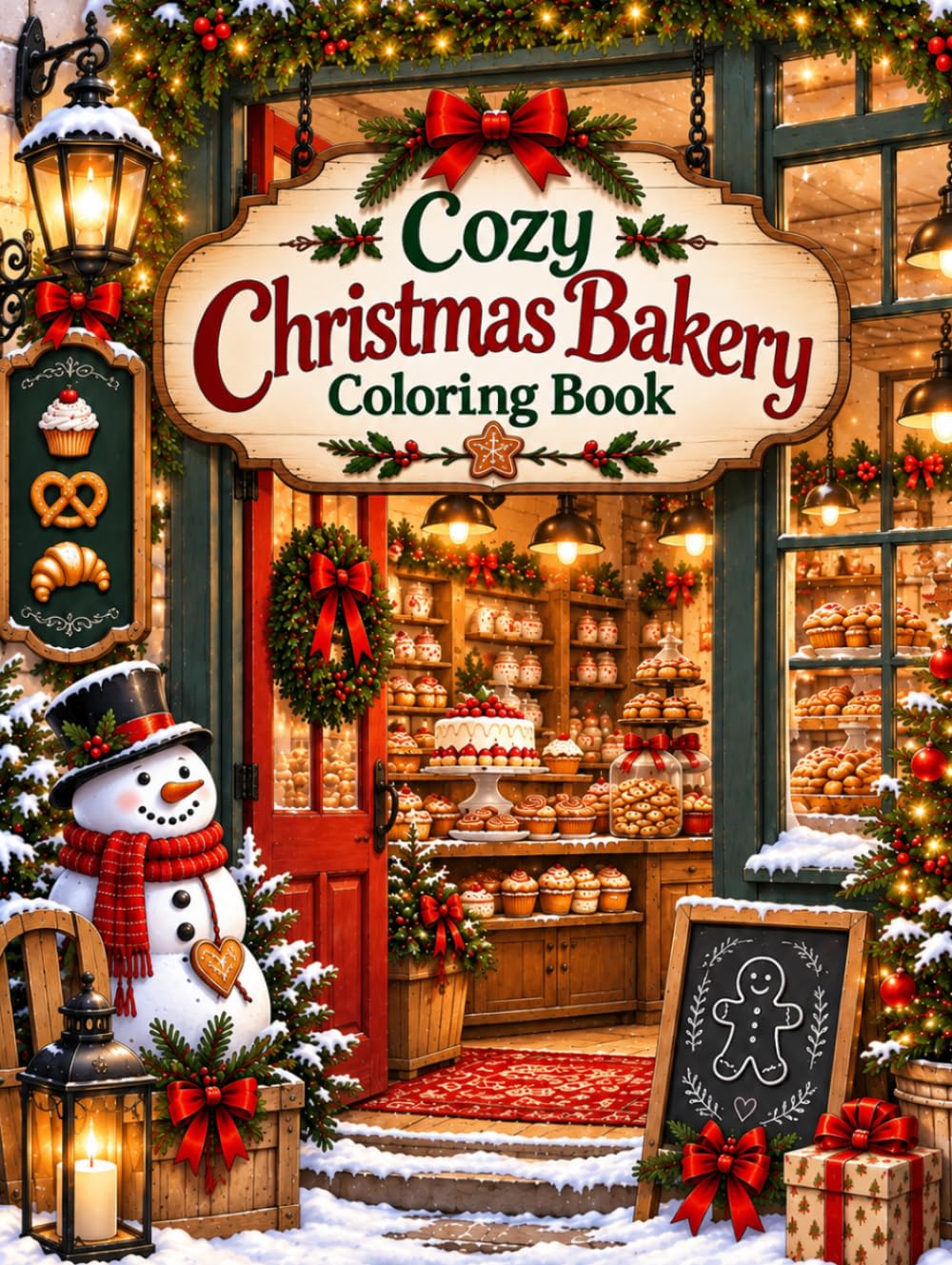 Cozy Christmas Bakery Coloring Book: 50 Festive Baking Scenes with Christmas Cookies, Cakes, Pastries and Cozy Holiday Treats for Teens and Adults baixar livro de graça