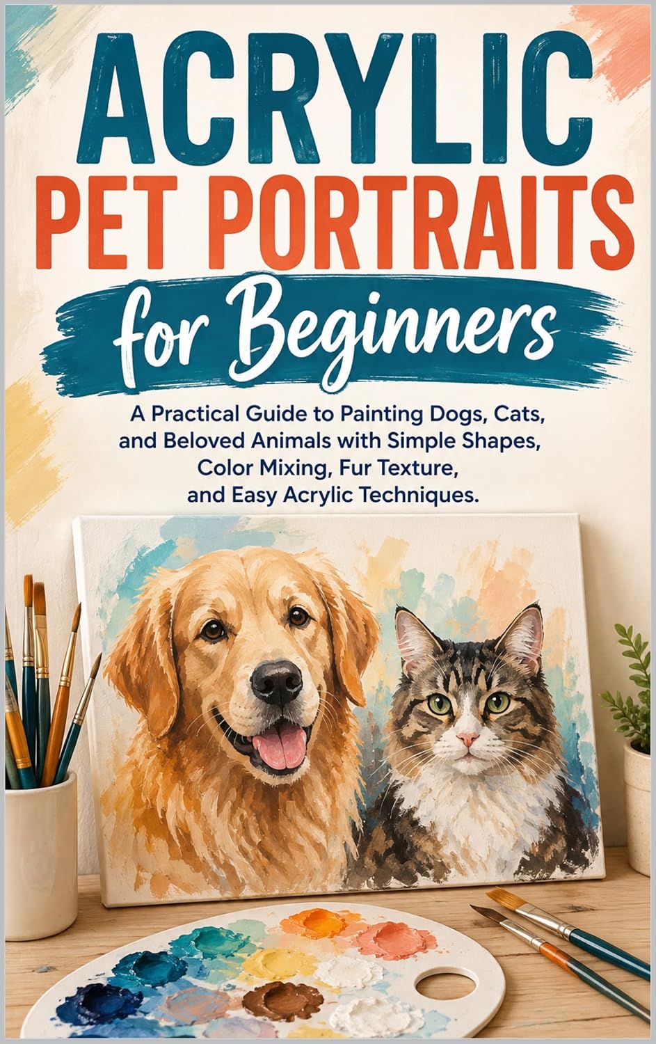 ler totalmente Acrylic Pet Portraits for Beginners: A Practical Guide to Painting Dogs, Cats, and Beloved Animals with Simple Shapes, Color Mixing, Fur Texture, and Easy... (Creative Acrylic) (English Edition)
