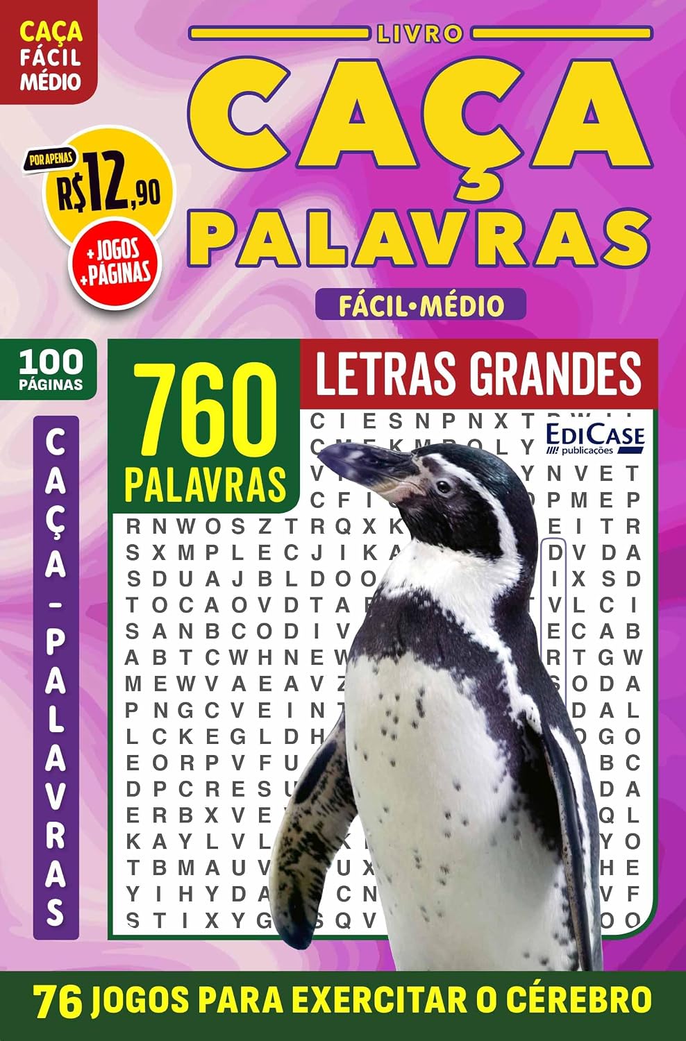 ler totalmente Livro Caça-Palavras 86 + Lápis de Brinde: Nível Fácil/ Médio - 76 Jogos para exercitar o cérebro