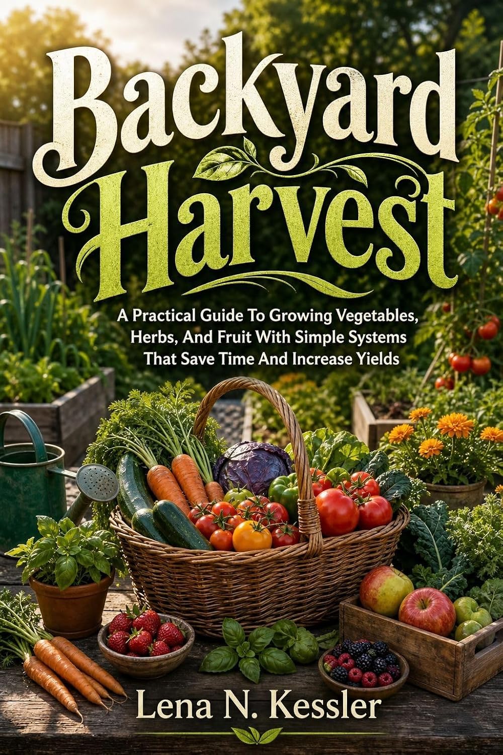 Backyard Harvest: A practical guide to growing vegetables, herbs, and fruit with simple systems that save time and increase yields (English Edition)