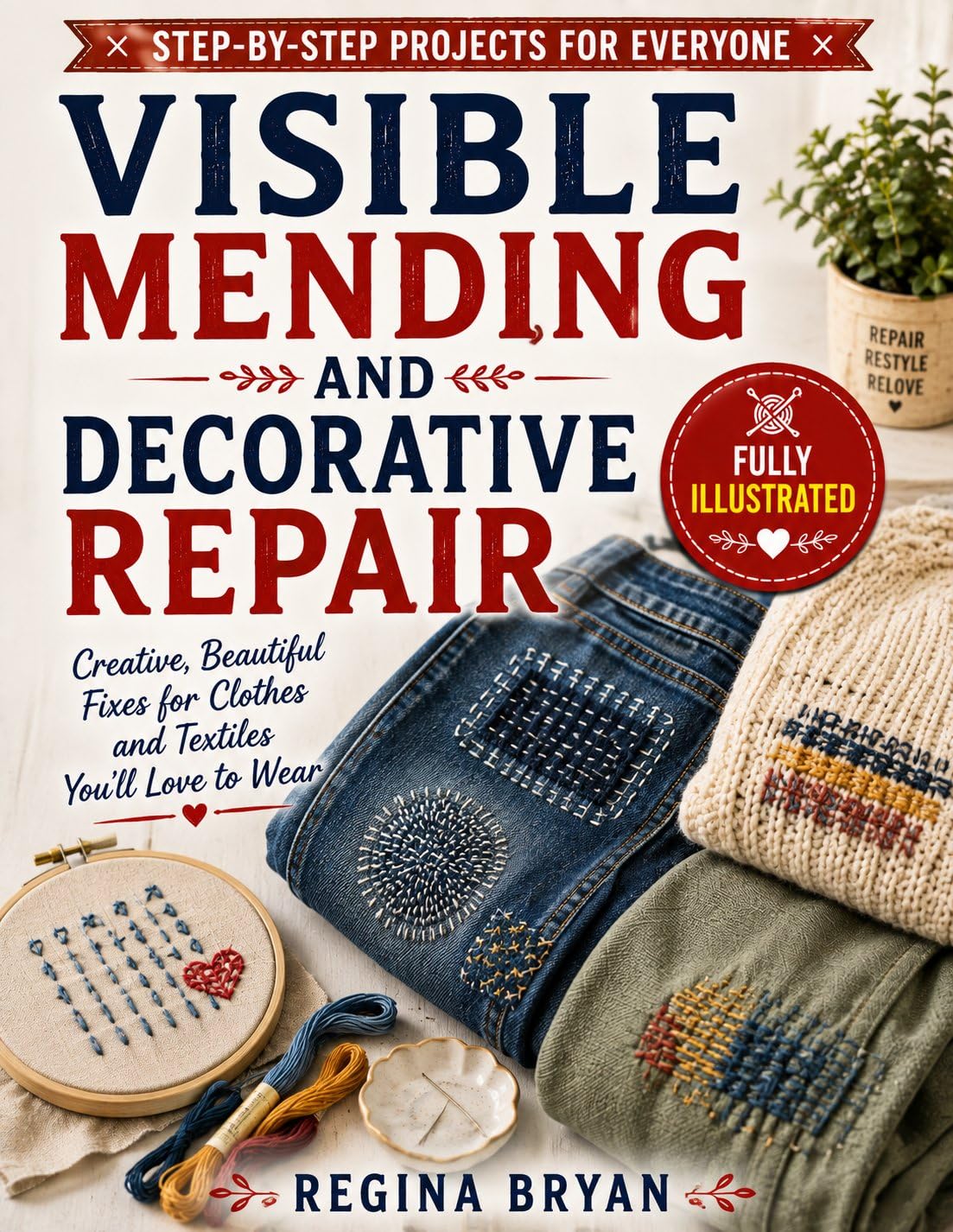 Visible Mending And Decorative Repair: Step-by-Step Sashiko, Darning, Patchwork, and Embroidery Techniques with Clear Diagrams for Restoring and Personalizing Clothes (English Edition) baixar o livro de graça