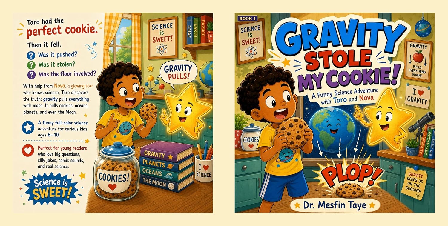 Gravity Stole My Cookie!: A Funny Science Adventure with Taro and Nova (Book 1) (Taro and Nova's Funny Science Adventures) (English Edition)