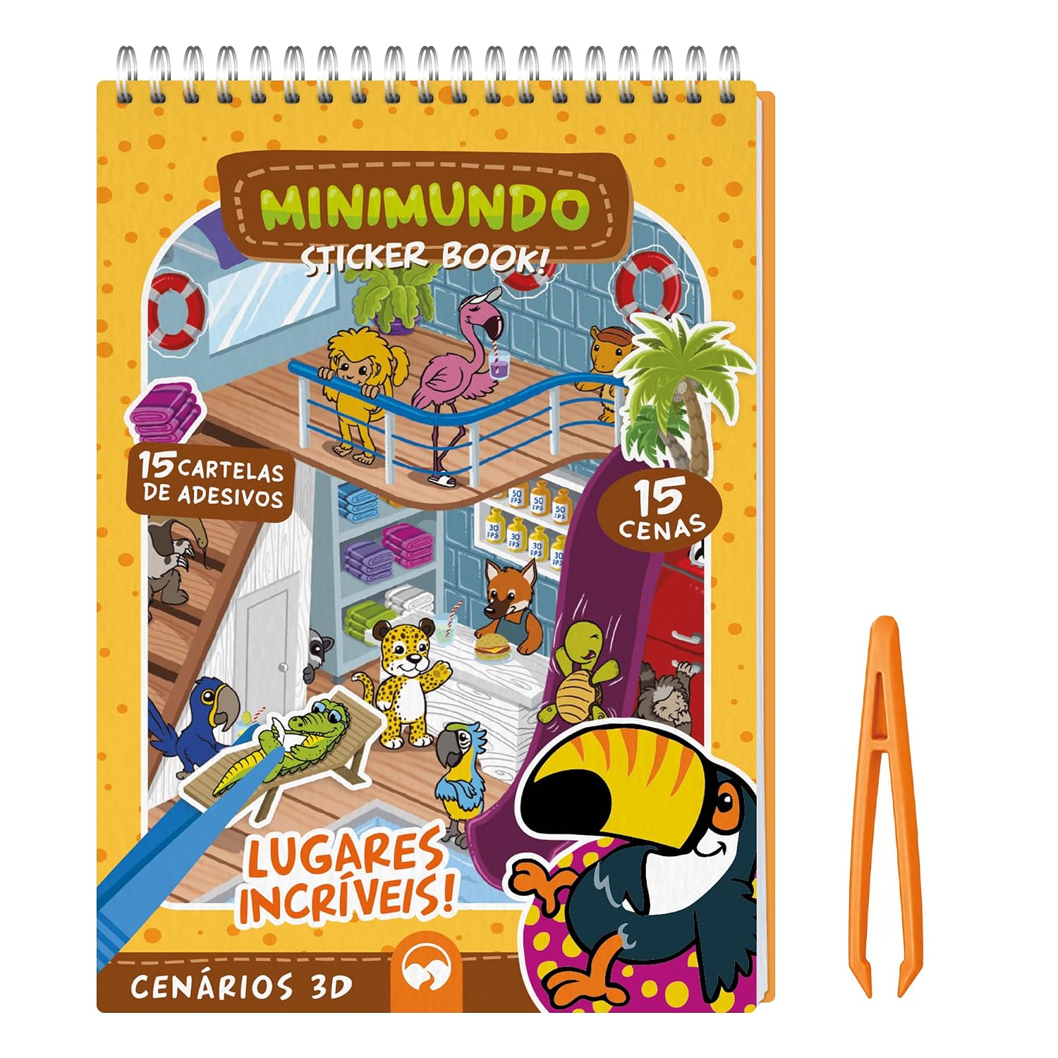 capítulo por capítulo baixar Lugares Incríveis - Minimundo Sticker Book: 15 Cenários, 15 Cartelas de Adesivos para colar e Pinça Plástica