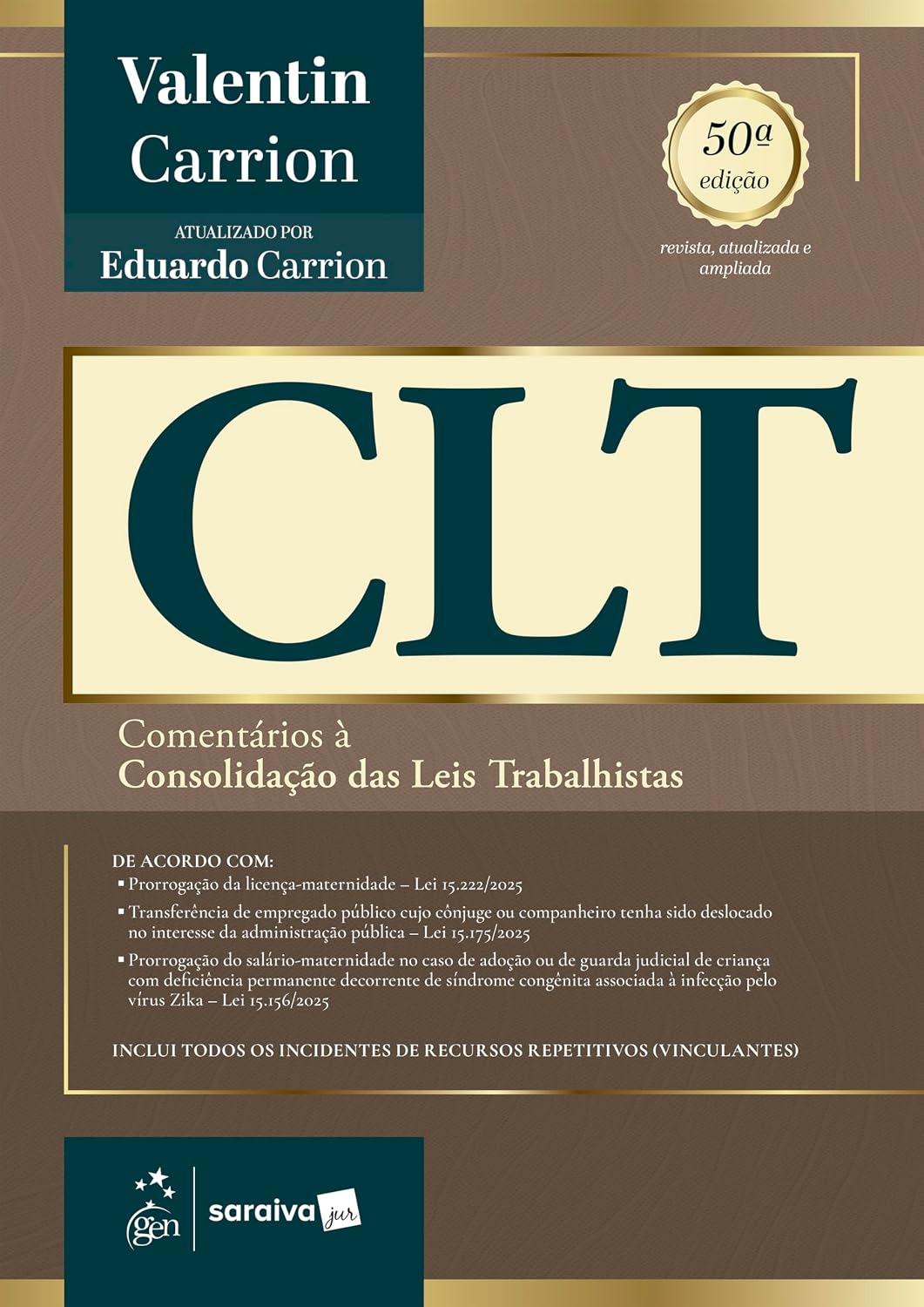 Clt - Comentários À Consolidação das Leis Trabalhistas - 50ª Edição 2026 baixar o livro de graça