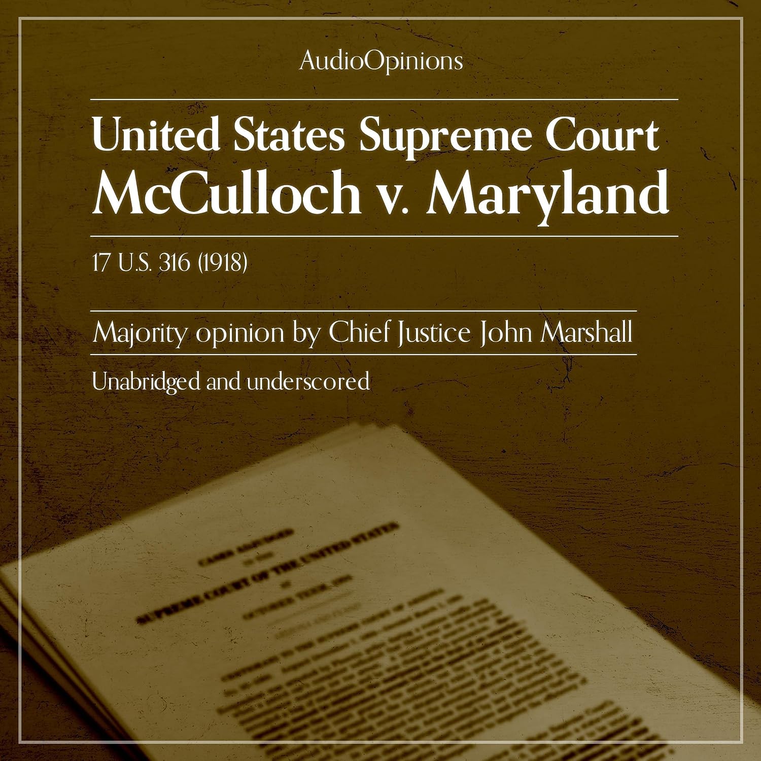 capítulo por capítulo baixar United States Supreme Court: McCulloch v. Maryland: 17 U.S. 316 (1819)