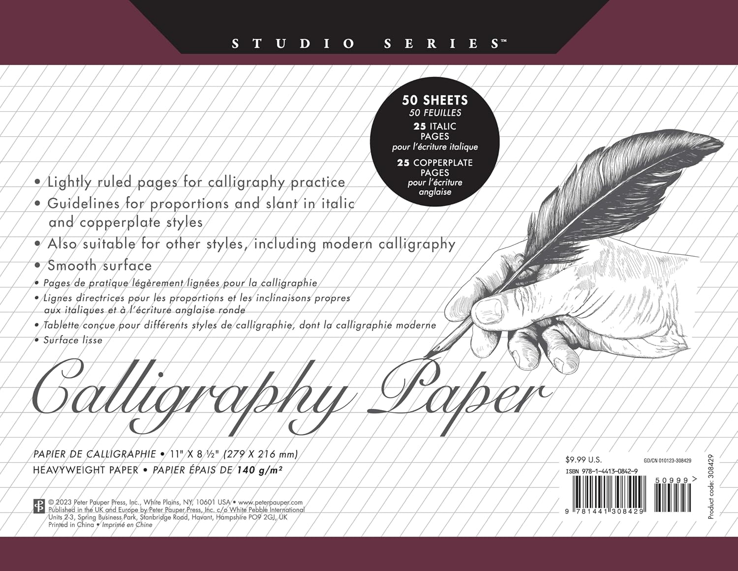 ler totalmente Studio Series Calligraphy Paper Pad: 50 Sheets