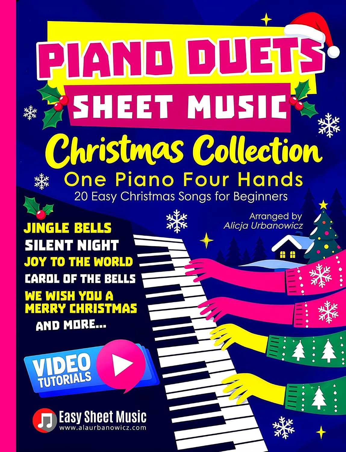ler totalmente Piano Duets Sheet Music - Christmas Collection: One Piano Four Hands - 20 Easy Christmas Songs for Beginners (Easy Piano Duets: One Piano, Four Hands) (English Edition)