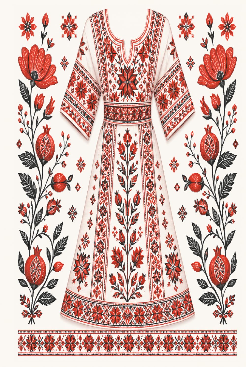 Traditional Palestinian Tatreez Embroidery Patterns: The Art of Palestinian Thobes, Flowers, and Folk Needlework baixar livro de graça