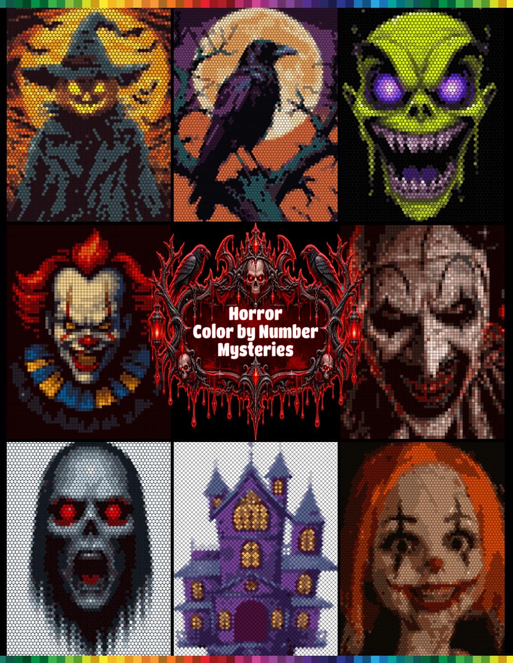 Horror Color by Number Mysteries: Spooky Mystery Coloring Book for Adults with Squares, Dots, Hexagons, Diamonds, and a Master Color Palette baixar o livro de graça