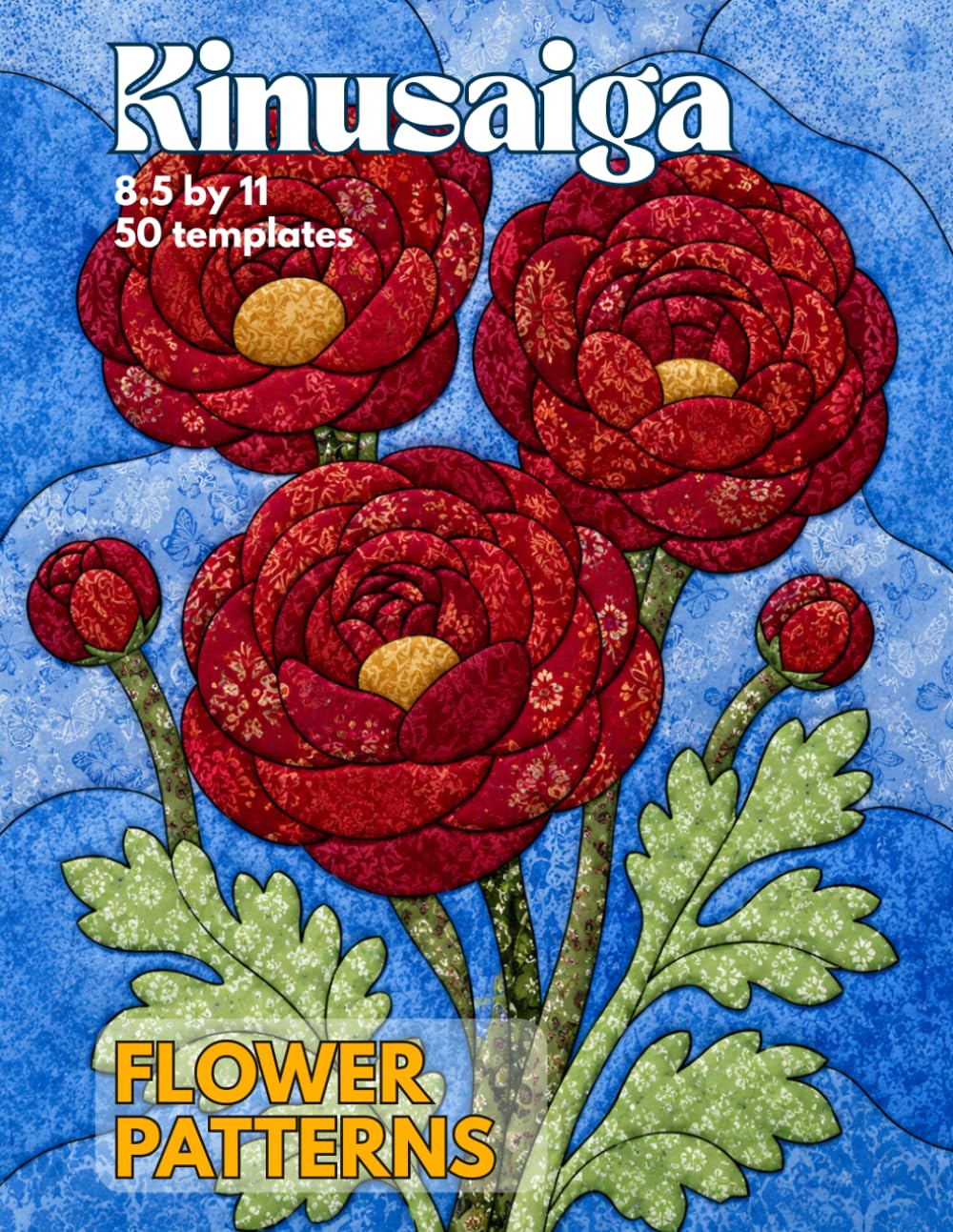 capítulo por capítulo baixar Kinusaiga Flower Patterns 50 Japanese Fabric Art Templates Featuring Beautiful Floral Designs 8.5 × 11 Inch