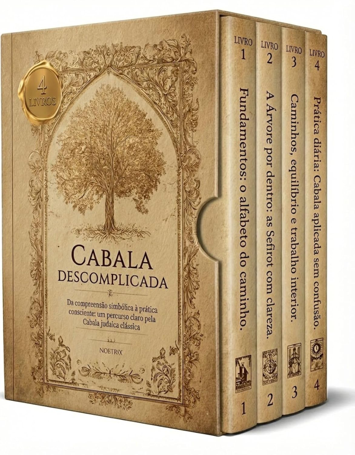 ler totalmente Biblioteca Cabala para Iniciantes - 4 Livros - Guia prático da Árvore da Vida para autoconhecimento, equilíbrio emocional e escolhas conscientes: Cabala Fácil