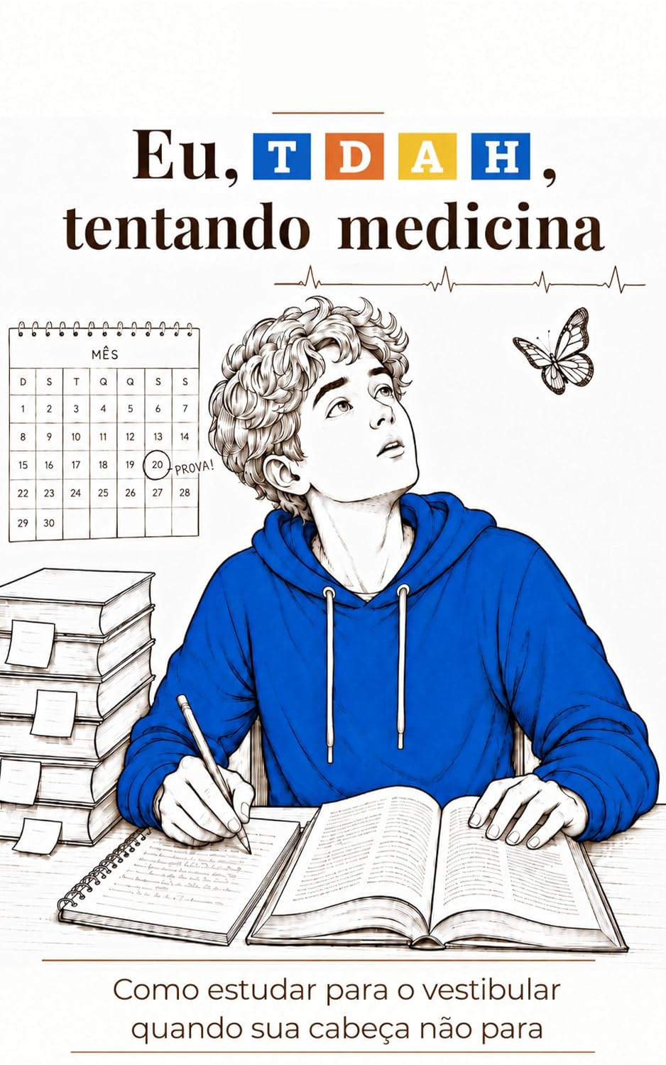 ler totalmente Eu, TDAH, tentando medicina: Como estudar para o vestibular quando sua cabeça não para