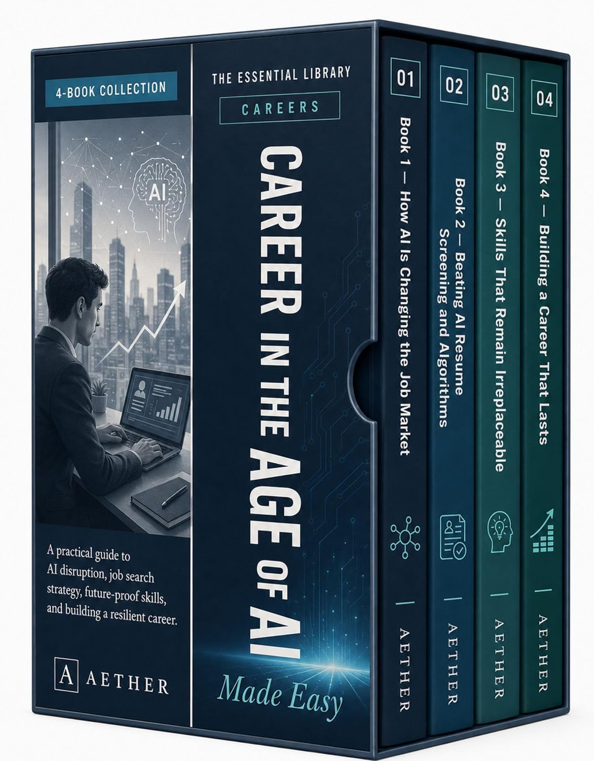 capítulo por capítulo baixar Career in the Age of AI Made Easy - 4 Essential Guides to Survive AI Hiring, Beat the Algorithms, and Build an Unstoppable, Future-Proof Career for Life... and the modern job market (English Edition)