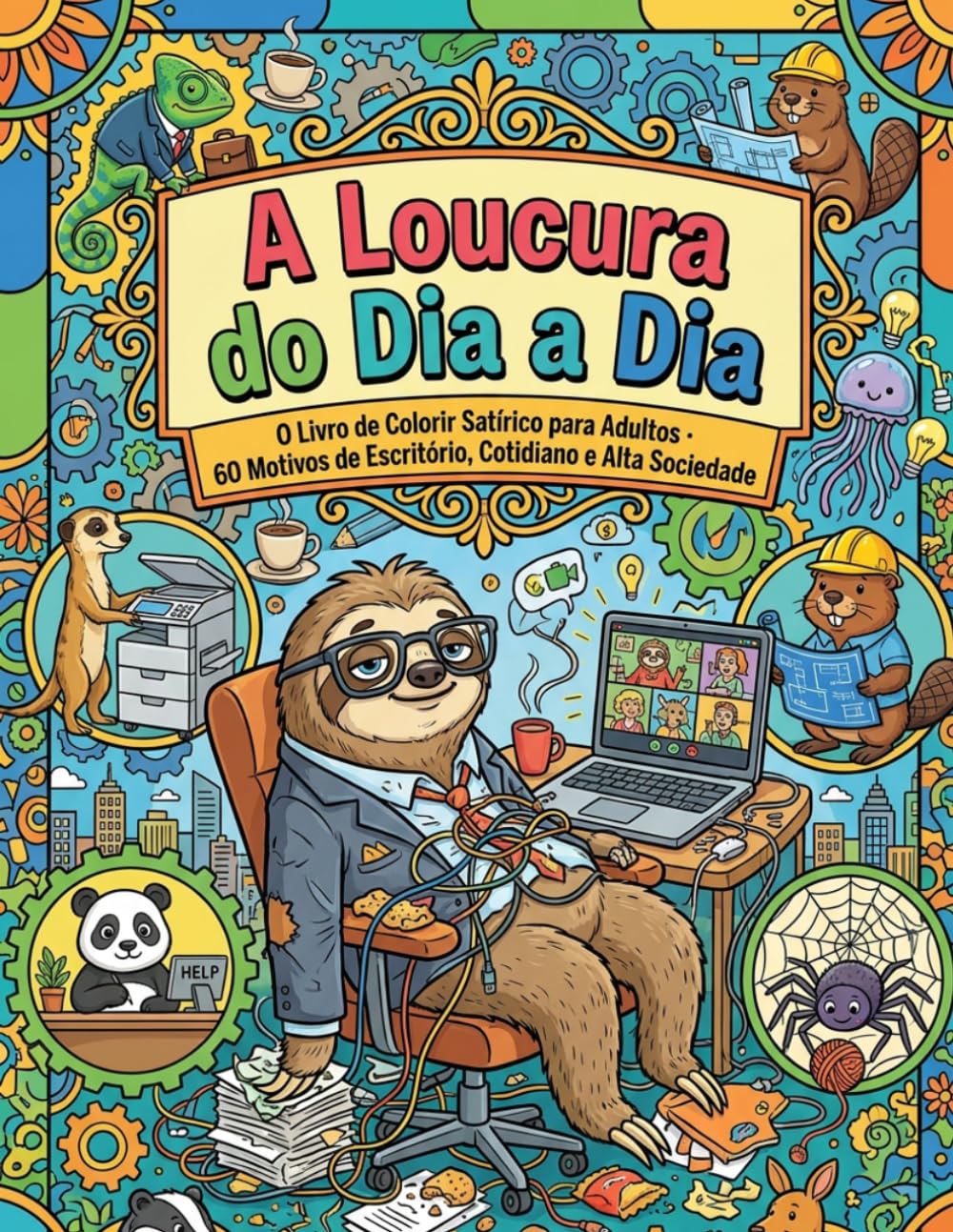 A Loucura do Dia a Dia: O Livro de Colorir Satírico para Adultos · 60 Motivos de Escritório, Cotidiano e Alta Sociedade (Portuguese Edition) baixar o livro de graça