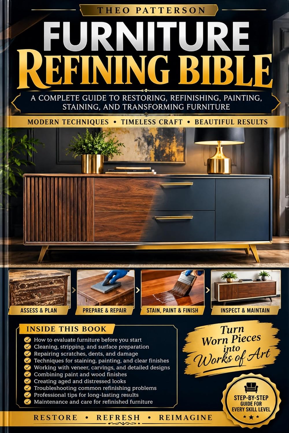 Furniture Refining Bible: A Complete Guide to Restoring, Refinishing, Painting, Staining, and Transforming Furniture (English Edition) baixar o livro de graça