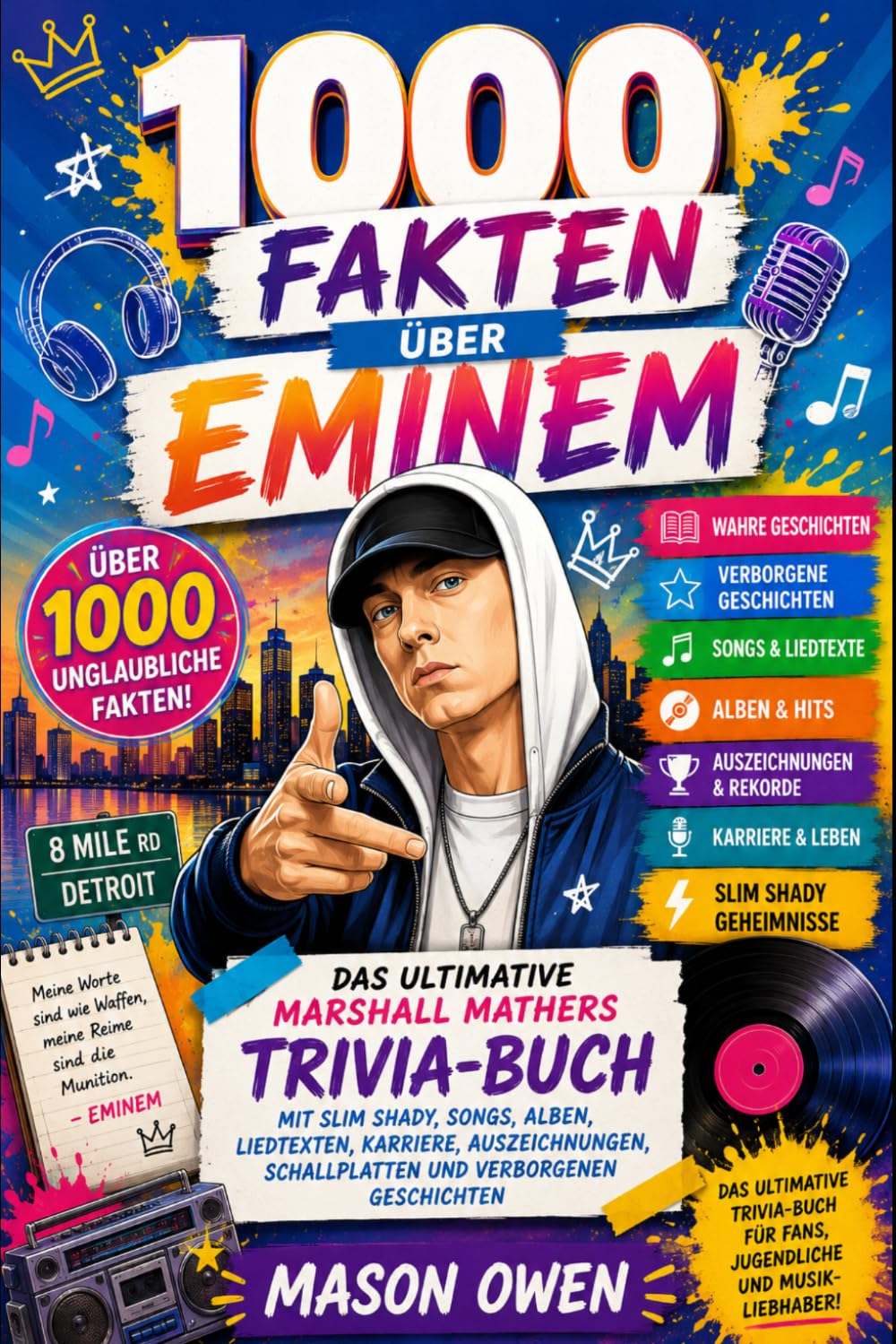 capítulo por capítulo baixar 1000 Fakten über Eminem: Das ultimative Marshall Mathers Trivia-Buch mit Slim Shady, Songs, Alben, Liedtexten, Karriere, Auszeichnungen, Schallplatten und verborgenen Geschichten (German Edition)