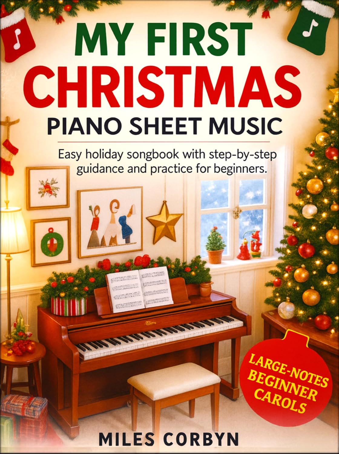 ler totalmente My First Christmas Piano Sheet Music: Easy holiday songbook with step-by-step guidance and practice routines for beginners (English Edition)