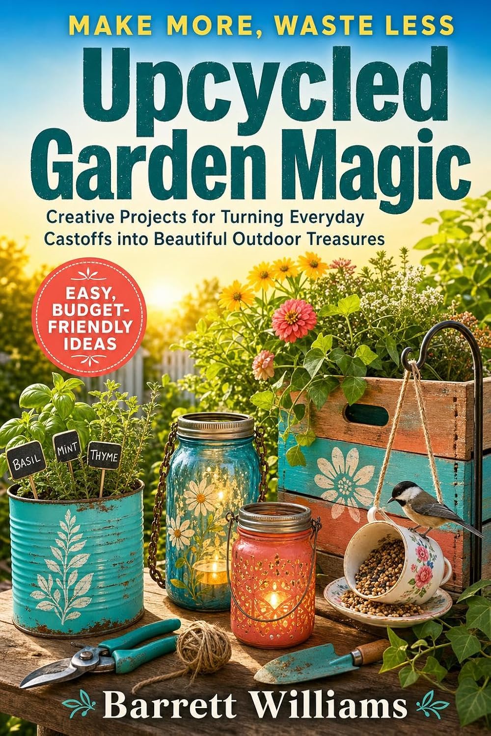 ler totalmente Upcycled Garden Magic: Creative Projects for Turning Everyday Castoffs into Beautiful Outdoor Treasures (English Edition)