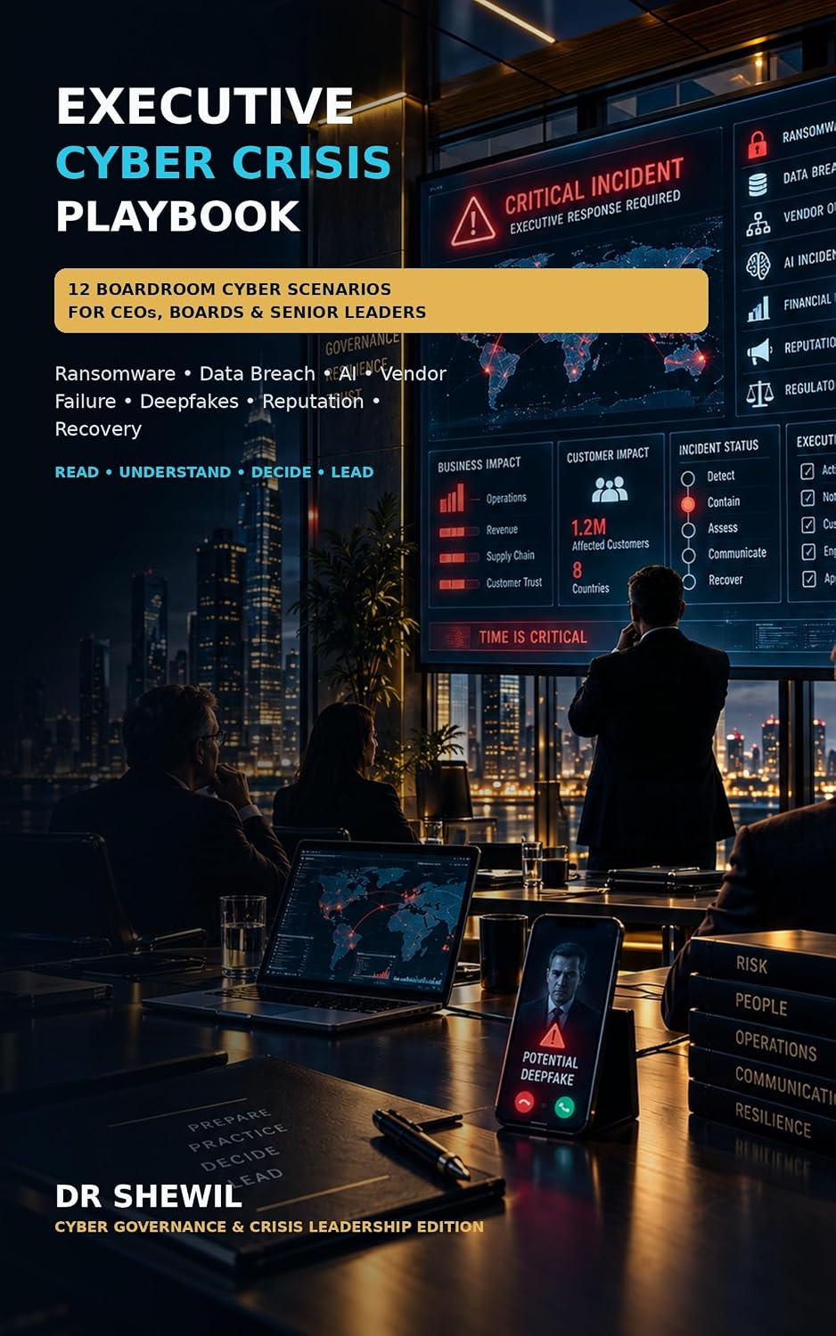 capítulo por capítulo baixar Executive Cyber Crisis Playbook: 12 Boardroom Scenarios for Ransomware, Data Breach, AI, Vendor Failure & Reputation Crisis (English Edition)