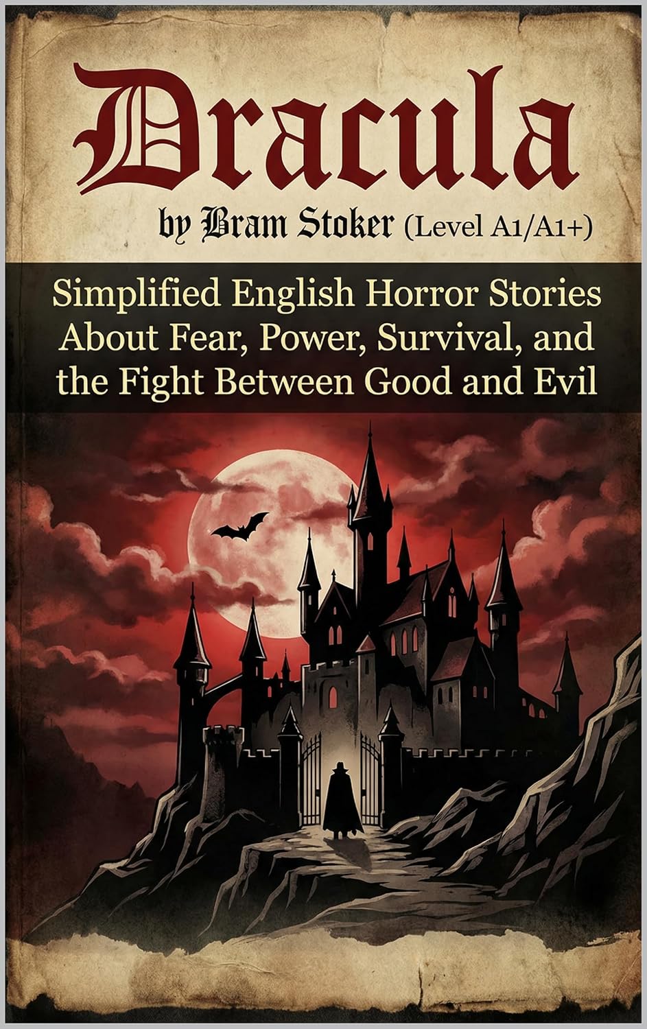 Dracula by Bram Stoker (Level A1/A1+): Simplified English Horror Stories About Fear, Power, Survival, and the Fight Between Good and Evil (English Edition) baixar o livro de graça