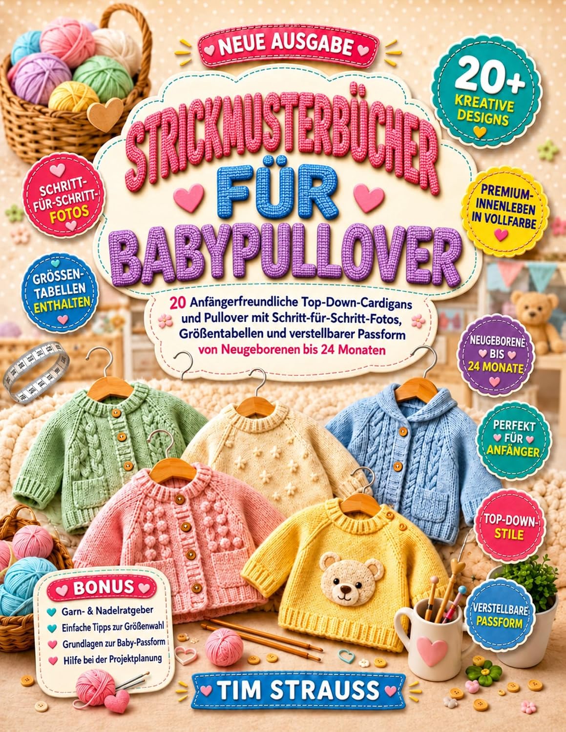 STRICKMUSTERBÜCHER FÜR BABYPULLOVER: 20 Anfängerfreundliche Top-Down-Cardigans und Pullover mit Schritt-für-Schritt-Fotos, Größentabellen und verstellbarer... Neugeborenen bis 24 Monaten (German Edition) baixar livro de graça