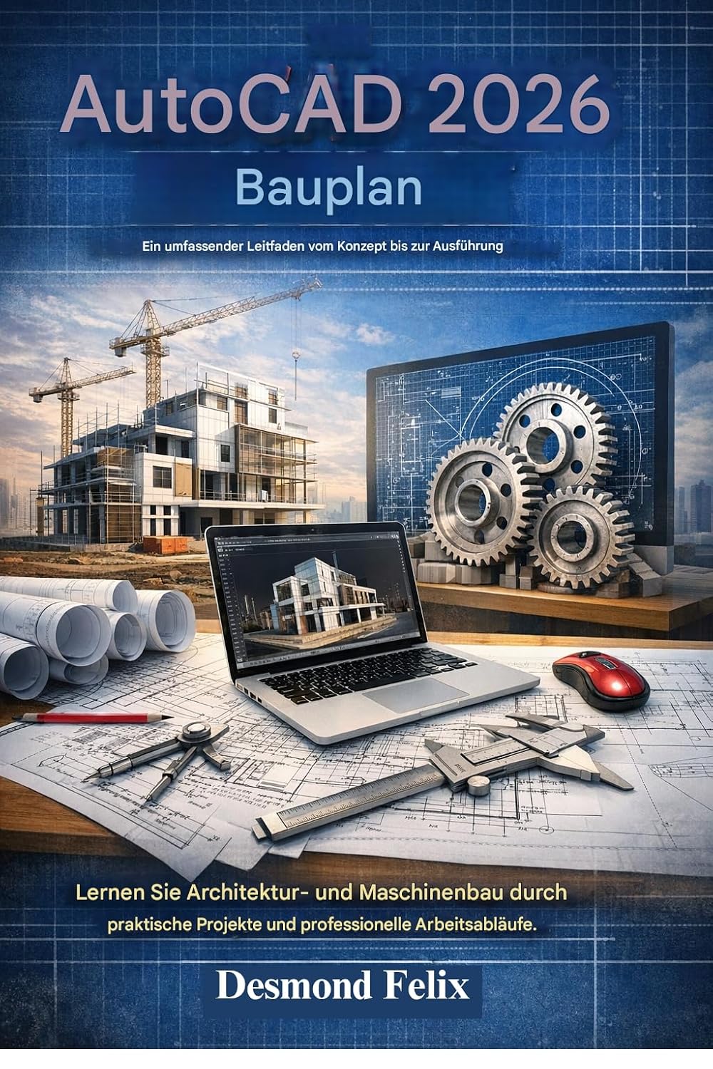 ler totalmente AutoCAD 2026 Bauplan Ein umfassender Leitfaden vom Konzept bis zur Ausführung: Lernen Sie Architektur- und Maschinenbau durch praktische Projekte und professionelle Arbeitsabläufe. (German Edition)