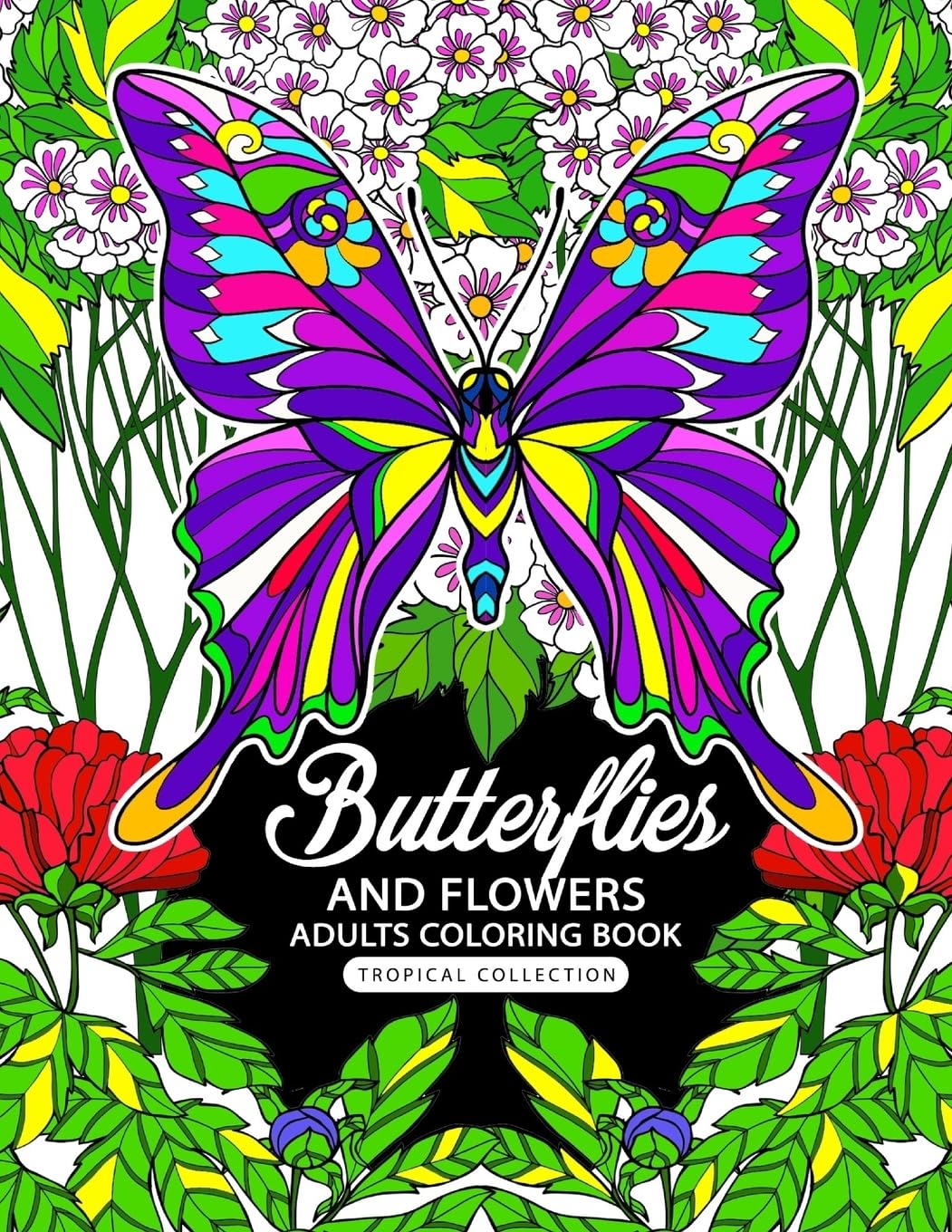 Adults Coloring Book: Butterflies and Flowers Fun and Relaxing Designs baixar livro de graça