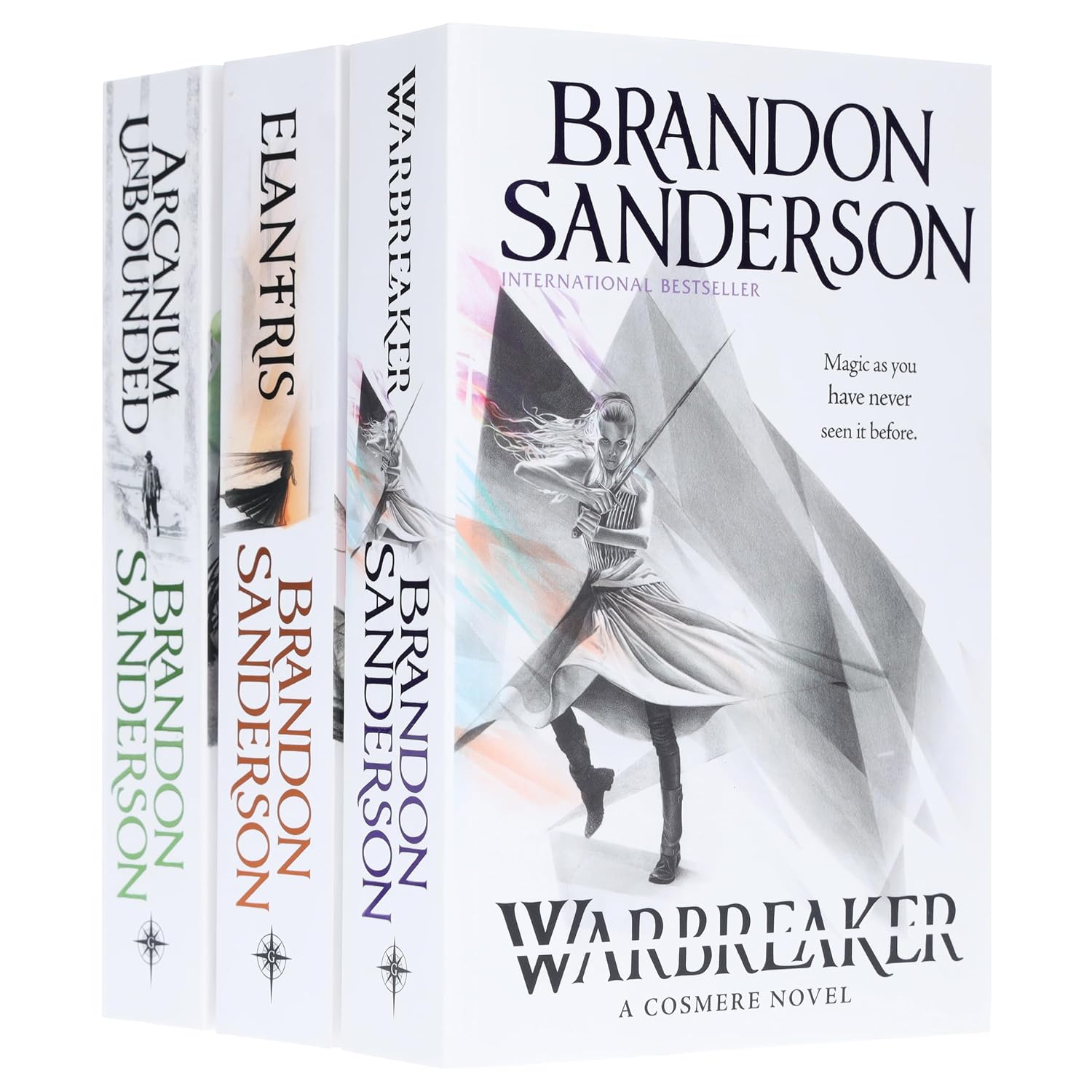 Brandon Sanderson 3 Books Collection Set (Arcanum Unbounded, Elantris, Warbreaker)