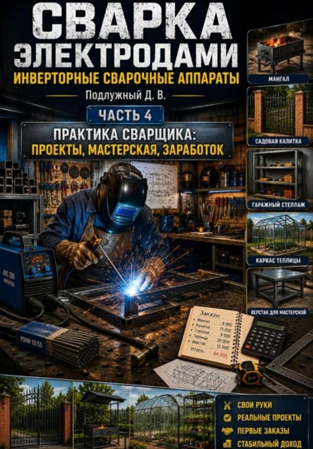 Сварка электродами. Инверторные сварочные аппараты. Часть 4. Практика сварщика: проекты, мастерская, заработок (Russian Edition) baixar livro de graça