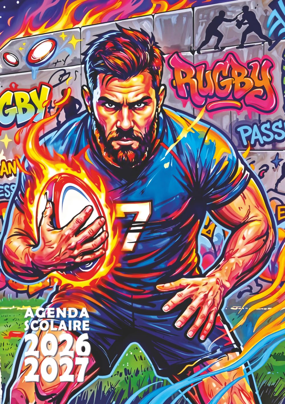 Agenda scolaire 2026 2027 Rugby: Une page par jour en petit format 12x17 cm pour les élèves de CM1, CM2, collège et lycée fans de rugby (French Edition) baixar o livro de graça