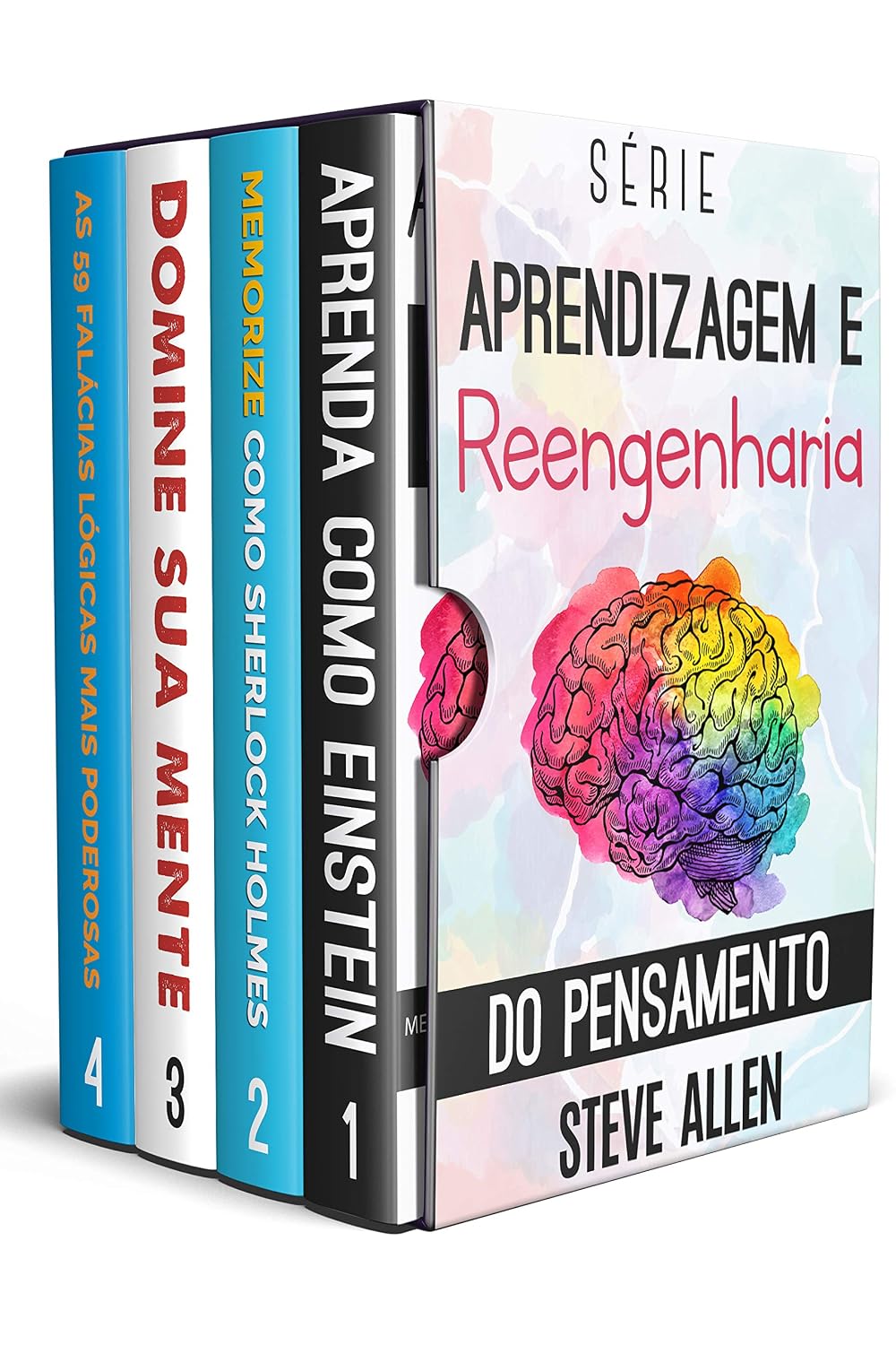 ler totalmente Série Aprendizagem e reengenharia do pensamento (Box set digital): Série de 4 livros: Aprenda como Einstein, Memorize como Sherlock Holmes, Domine sua mente e As 59 falácias lógicas mais poderosas