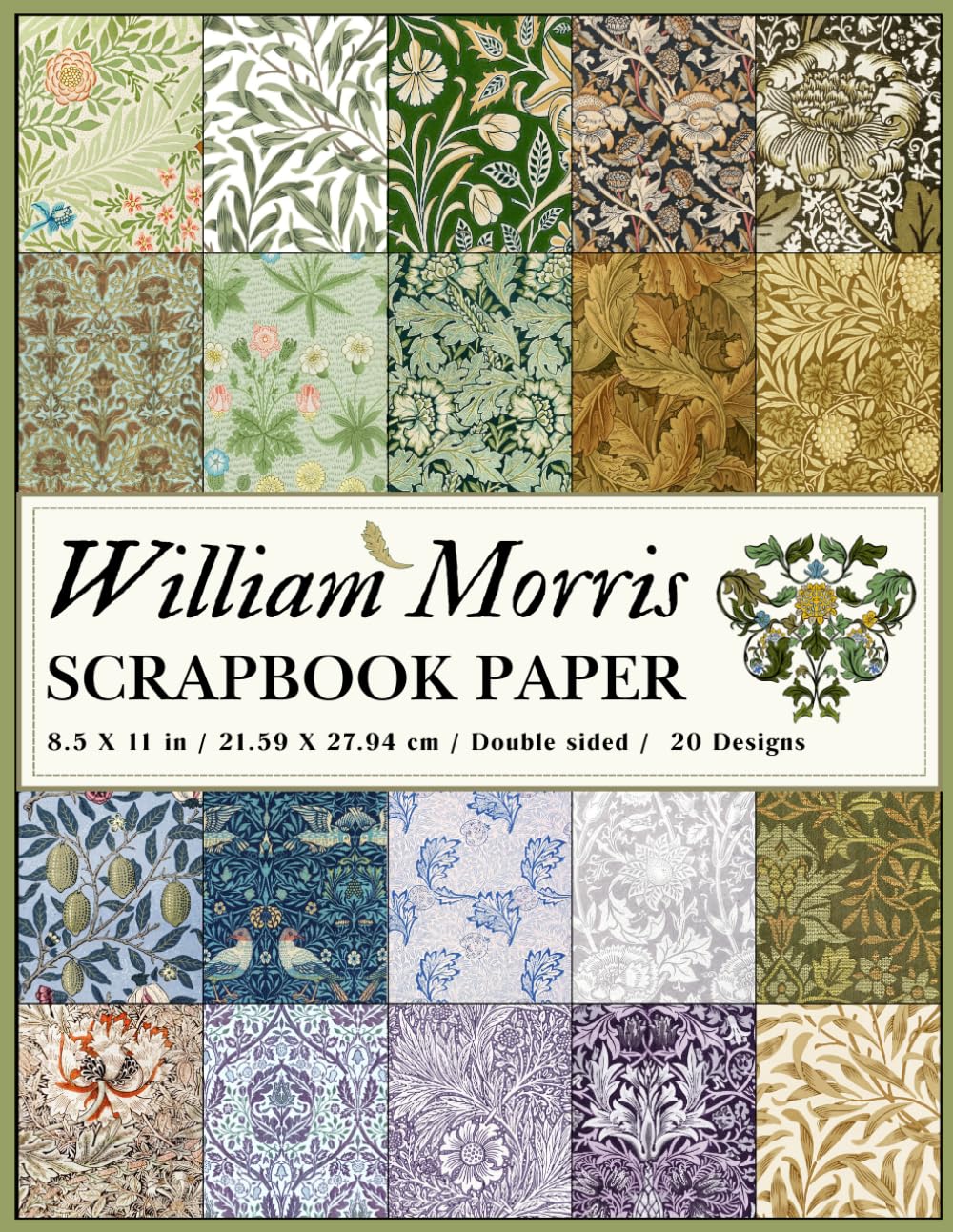 William Morris Scrapbook Paper: Collection of double sided vintage botanical and floral william morris craft paper for scrapbooking, junk Journals, card making, collage, decoupage, and DIY project baixar livro de graça