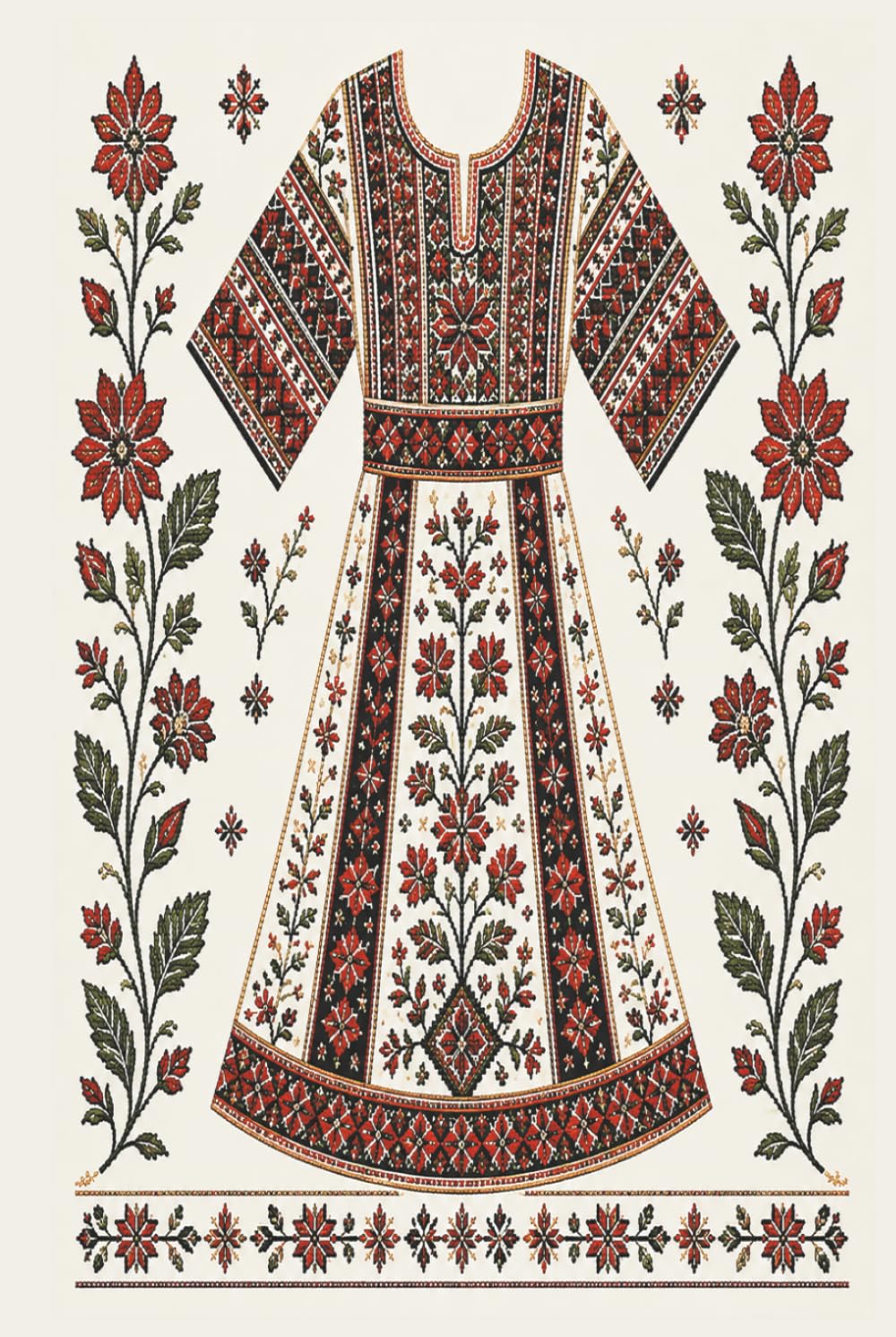 Tatreez Palestinian Embroidery Patterns: Traditional Palestinian Thobes and the Art of Needle and Thread baixar livro de graça