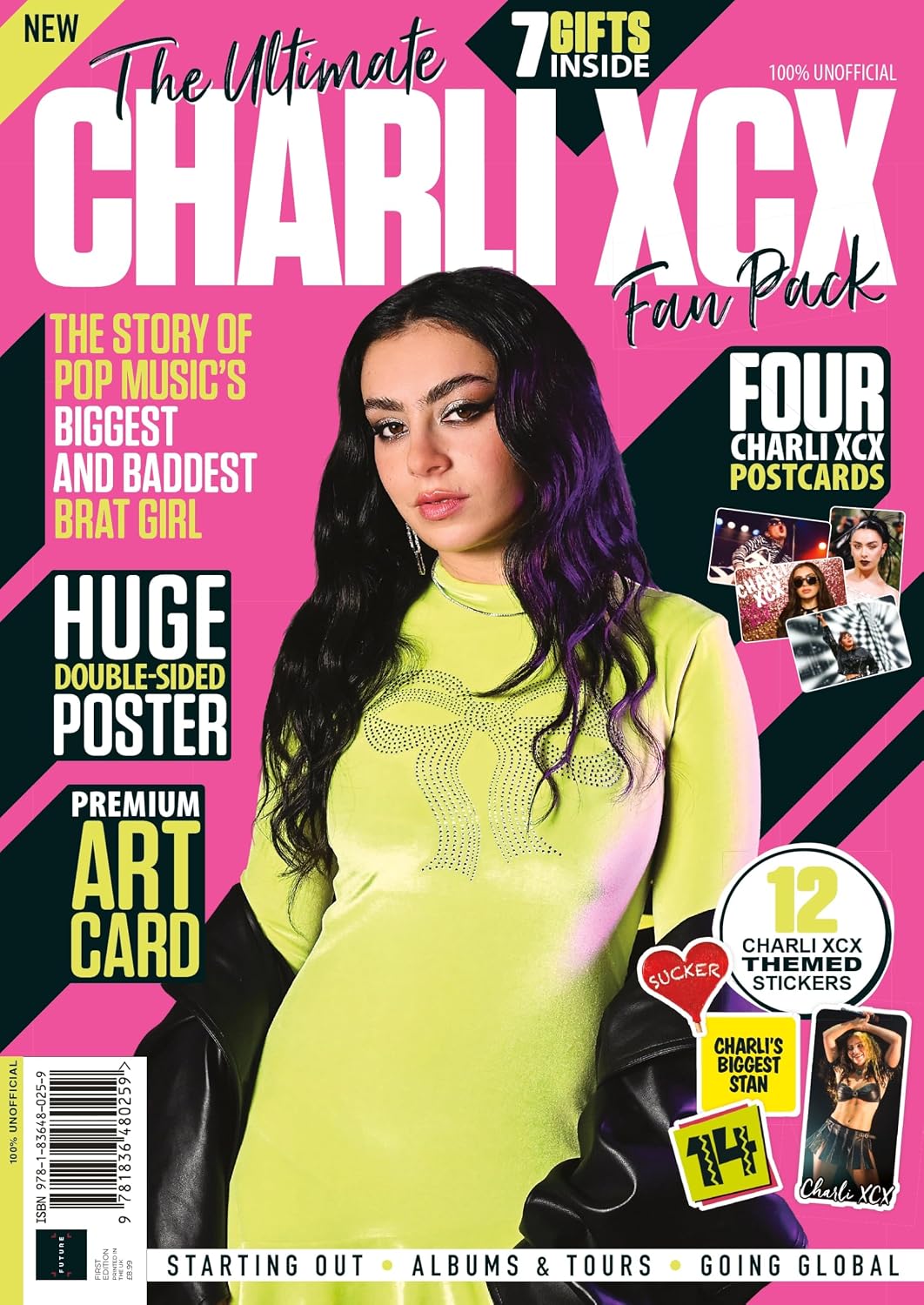 Ultimate Charli XCX Fan Pack - an Angel's ideal gift, featuring a poster; stickers; art card and postcards celebrating the brat icon baixar livro de graça