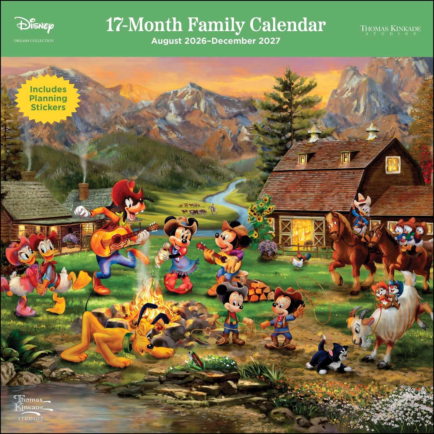 ler totalmente Disney Dreams by Thomas Kinkade Studios 17-Month 2026-2027 Family Wall Calendar