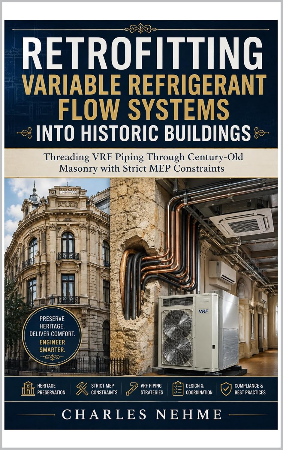 ler totalmente RETROFITTING VARIABLE REFRIGERANT FLOW SYSTEMS INTO HISTORIC BUILDINGS: Threading VRF Piping Through Century-Old Masonry with Strict MEP Constraints (English Edition)