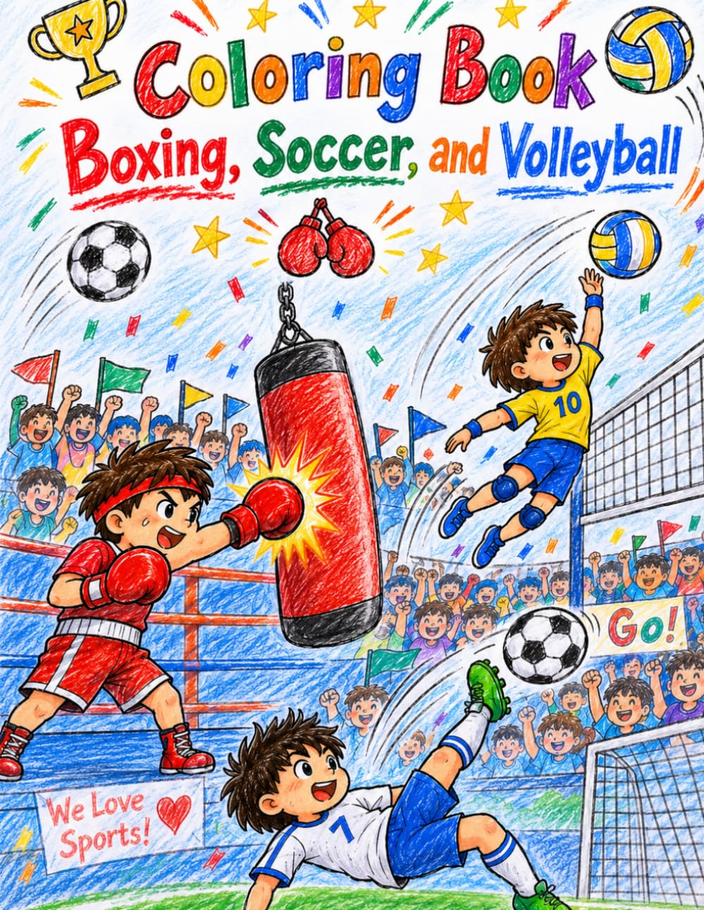 capítulo por capítulo baixar Coloring Book Boxing, Soccer, and Volleyball