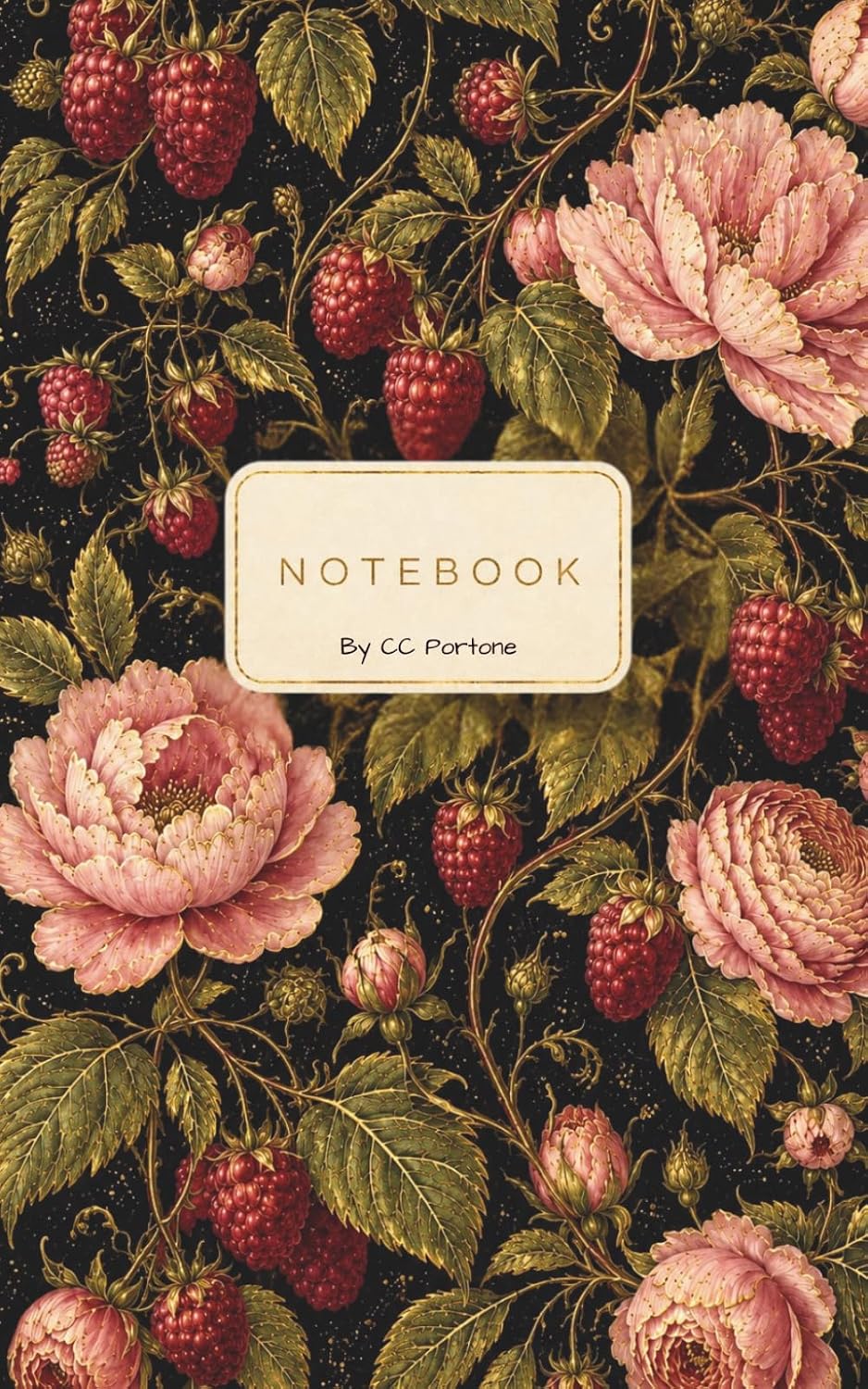 Raspberry and Peony Notebook–Black Edition: An Elegant Writing Journal baixar o livro de graça