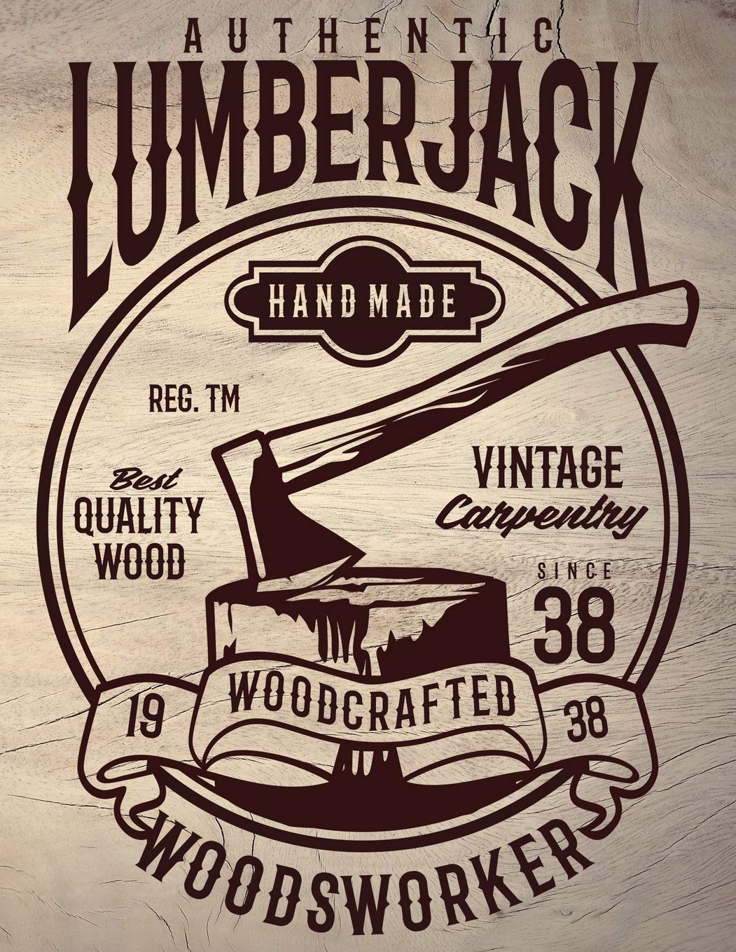 ler totalmente Lumberjack Woodworkers Notebook: Notebook With Beautiful Vintage Lumberjack Cover - 150 blank pages with dotgrid - 8,5 X 11 inches close to DINA 4 Size